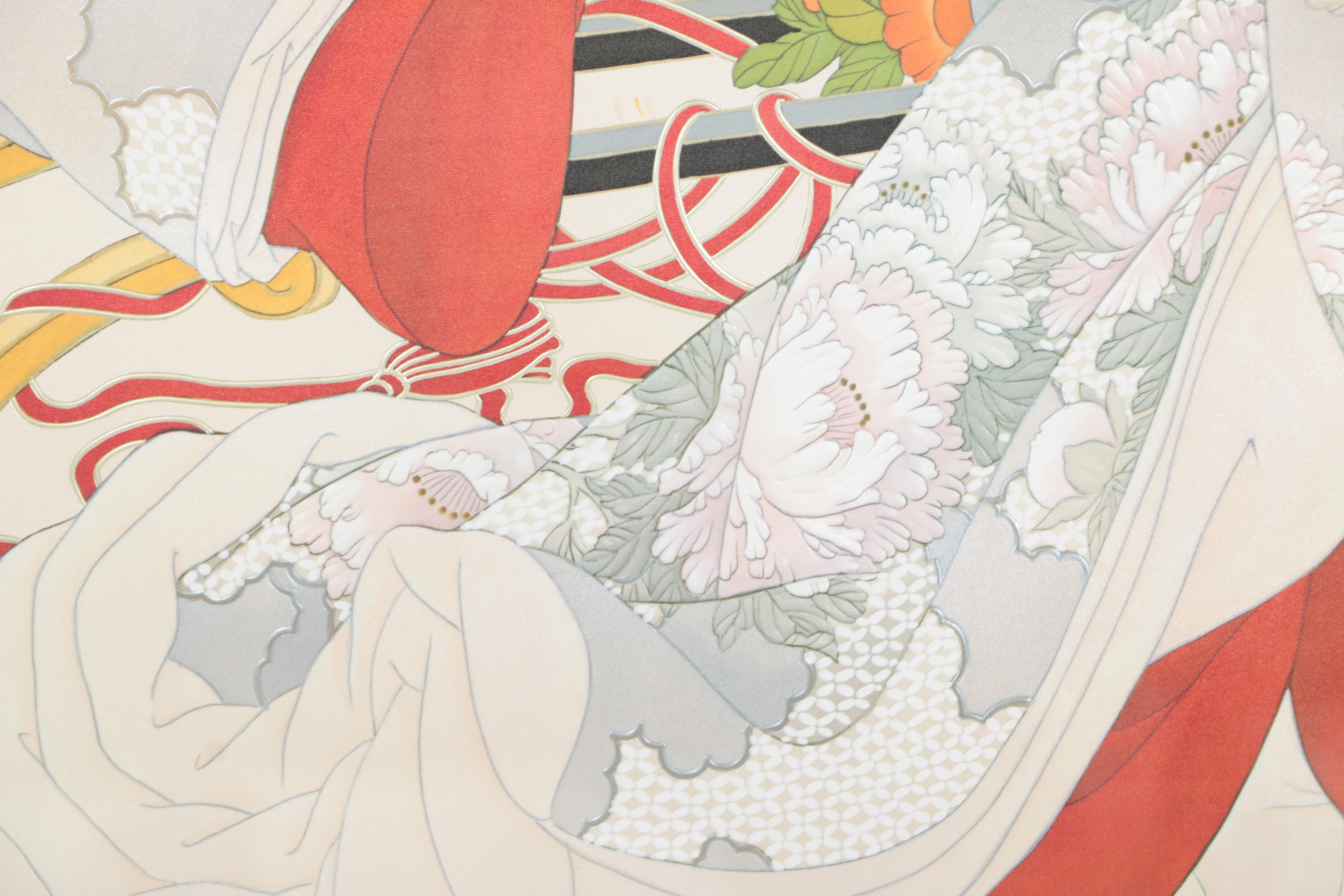 Caroline Young Limited Edition Embellished Serigraph "Dance of the Fire Dragon"