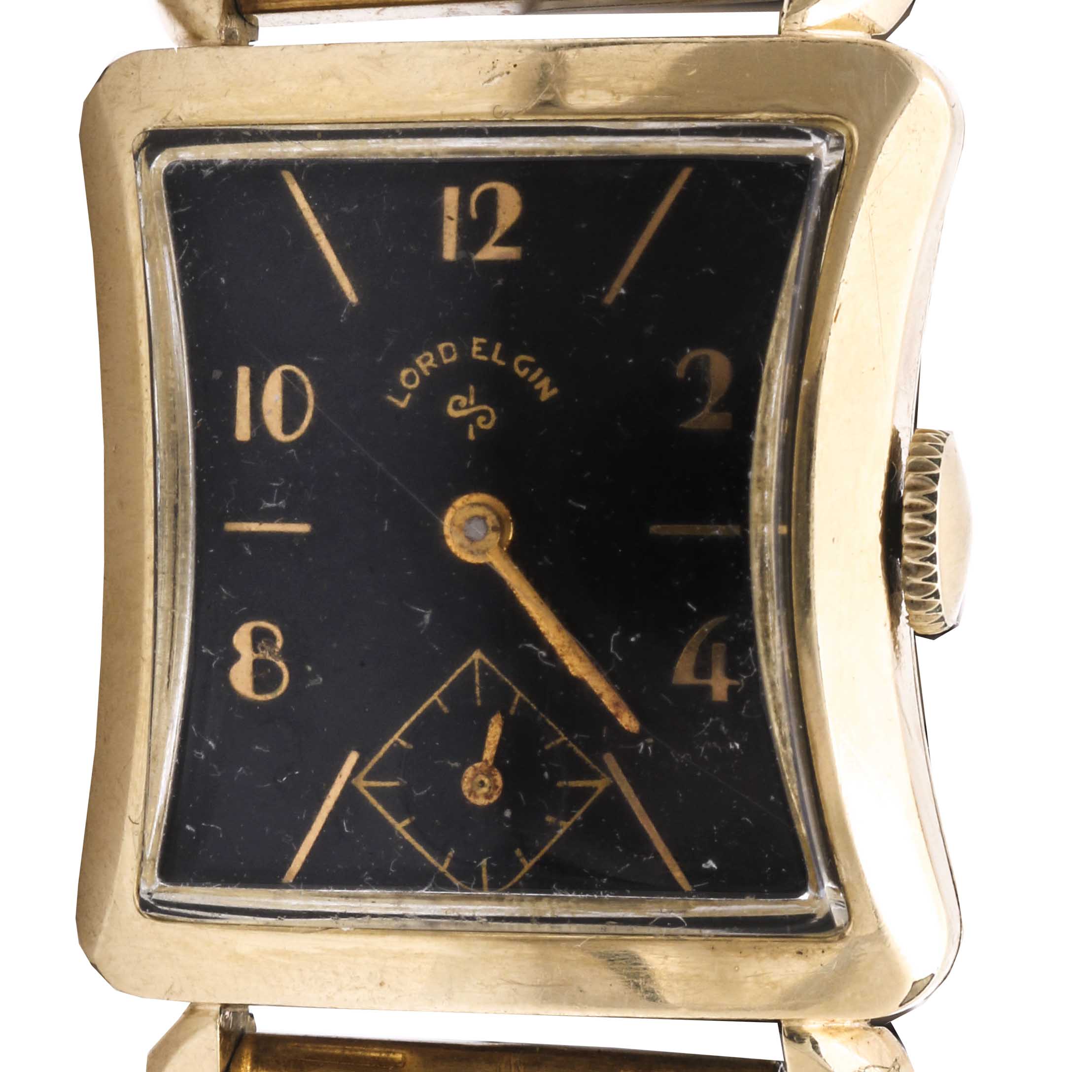Lord Elgin 14K Yellow Gold Filled Art Deco Style Watch