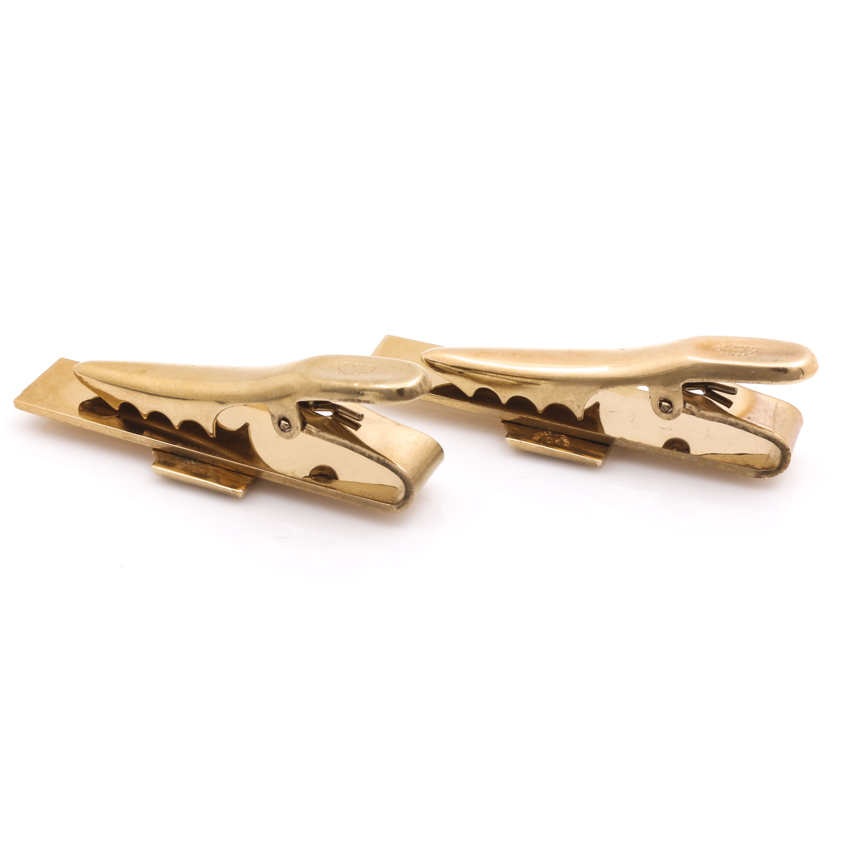 Selection of 10K Yellow Gold Tie Clips
