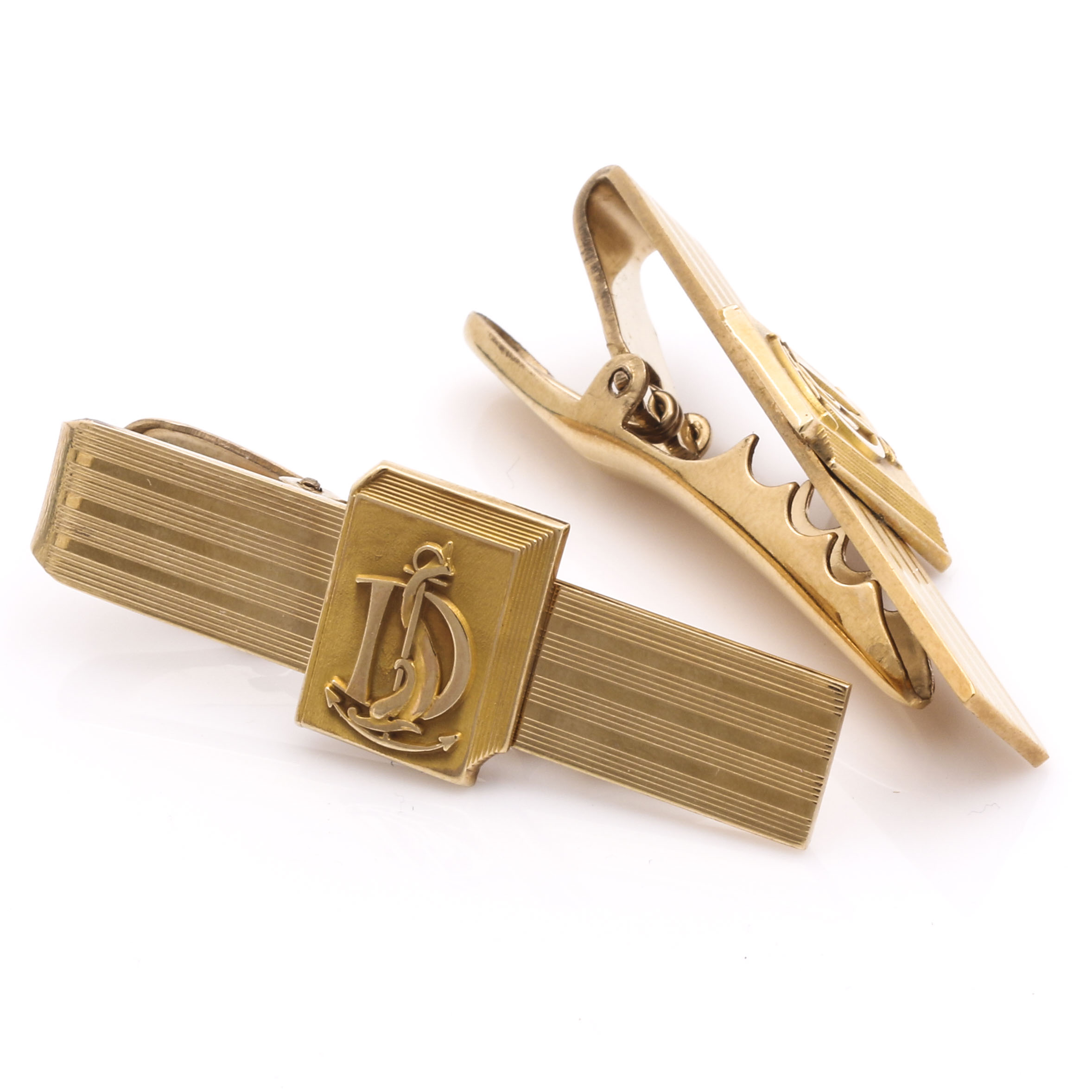 Selection of 10K Yellow Gold Tie Clips