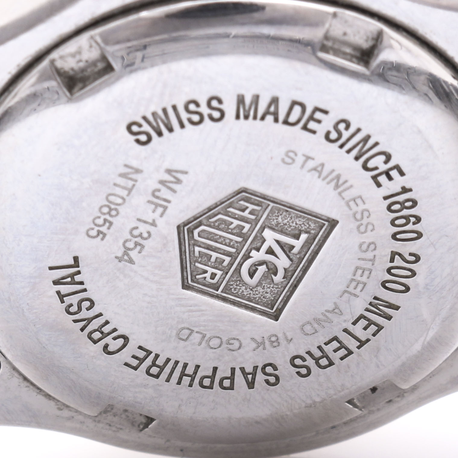 Tag Heuer "Link" Swiss Made Stainless Steel and 18K Yellow Gold Diamond Watch