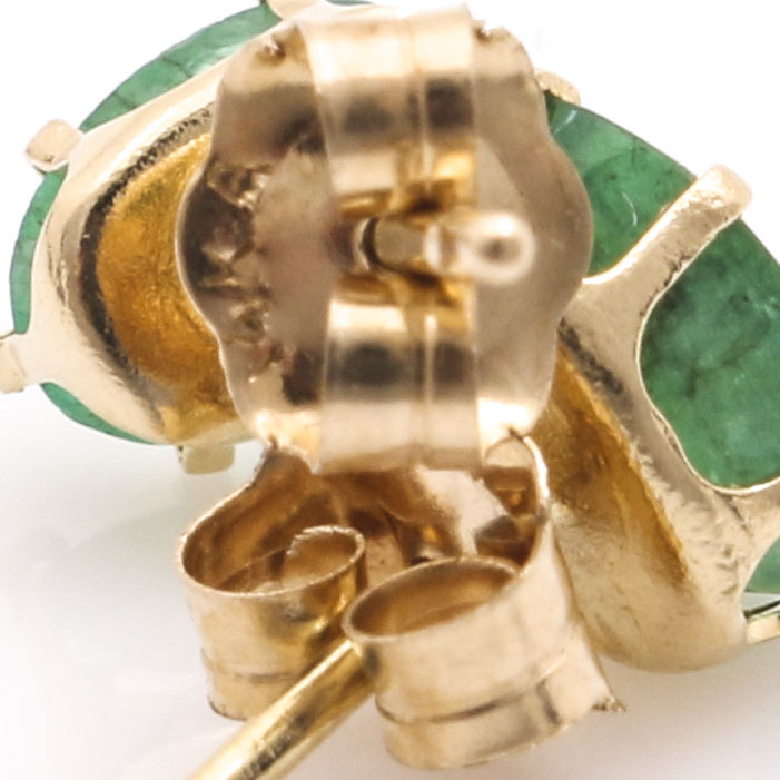 14K Yellow Gold Gemstone Earrings