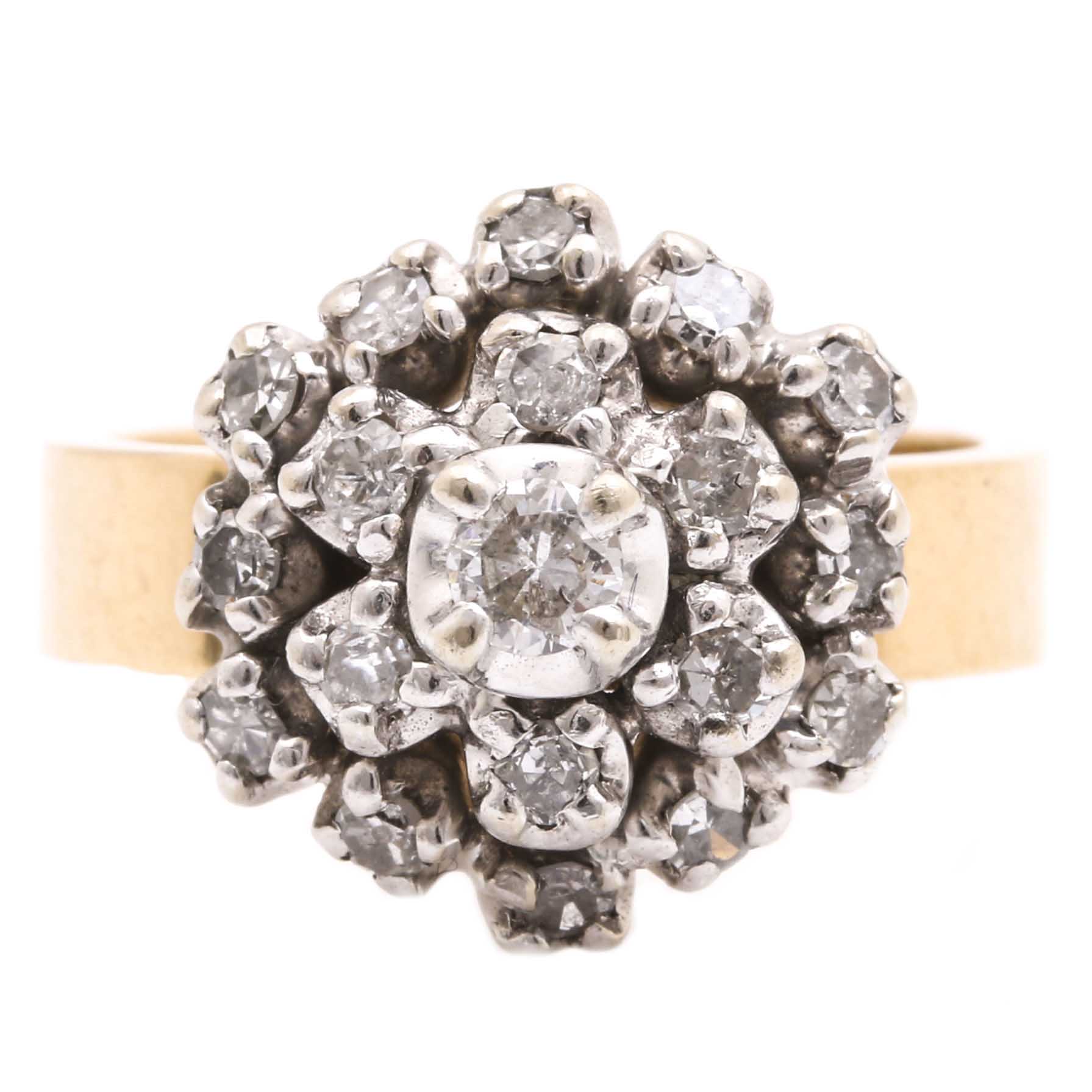 14K Yellow Gold 0.50 CTW Diamond Ring