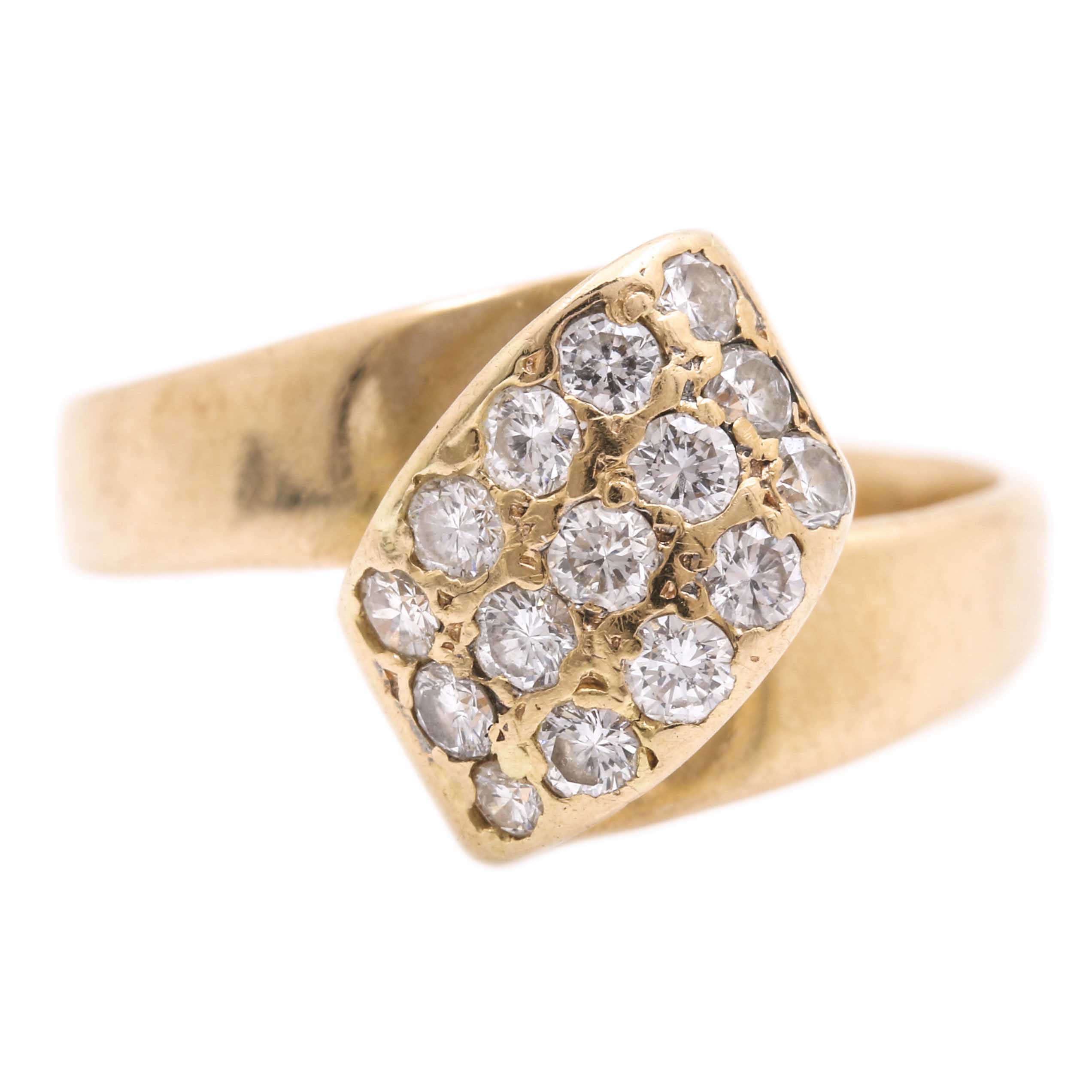 14K Yellow Gold Diamond Ring
