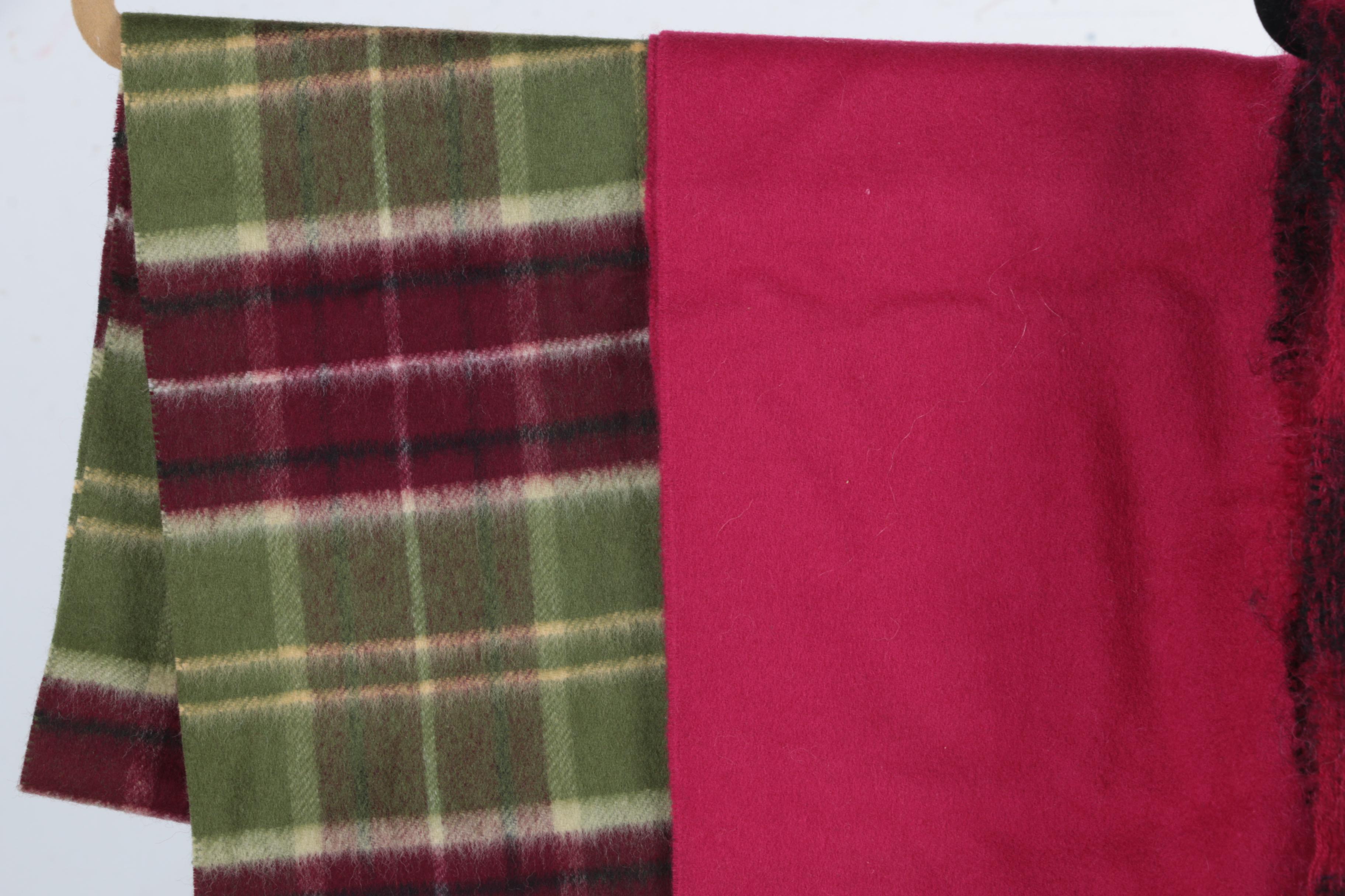 Collection of Vintage Wool Scarves Including Carson Pirie Scott & Co.