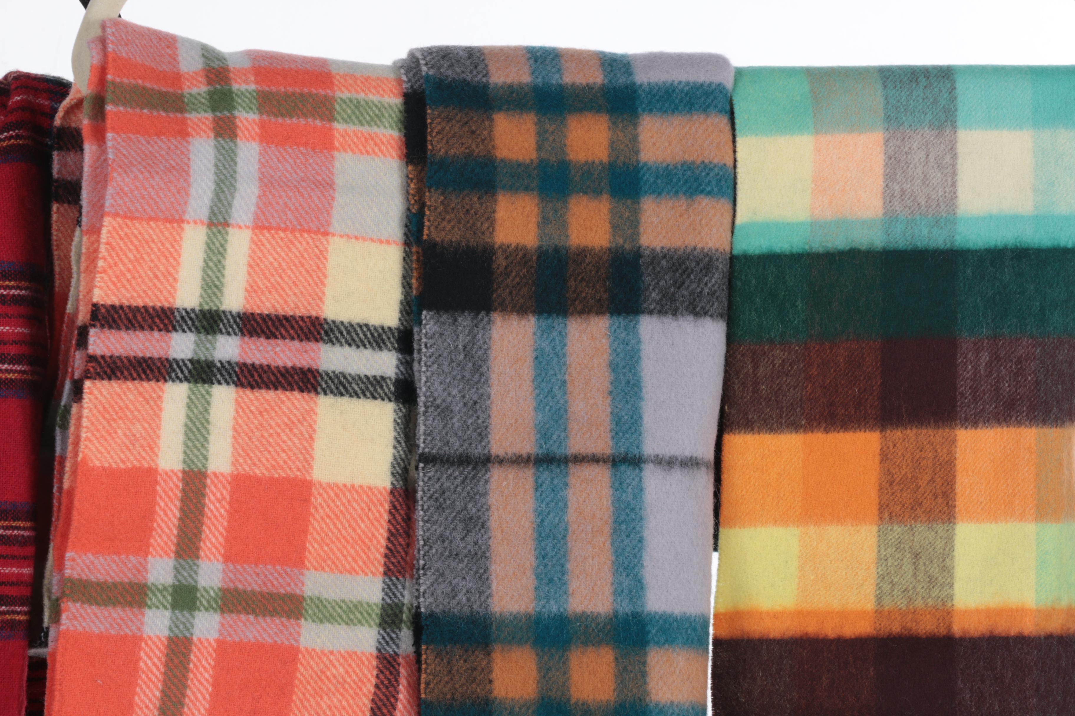 Collection of Vintage Wool Scarves Including Carson Pirie Scott & Co.