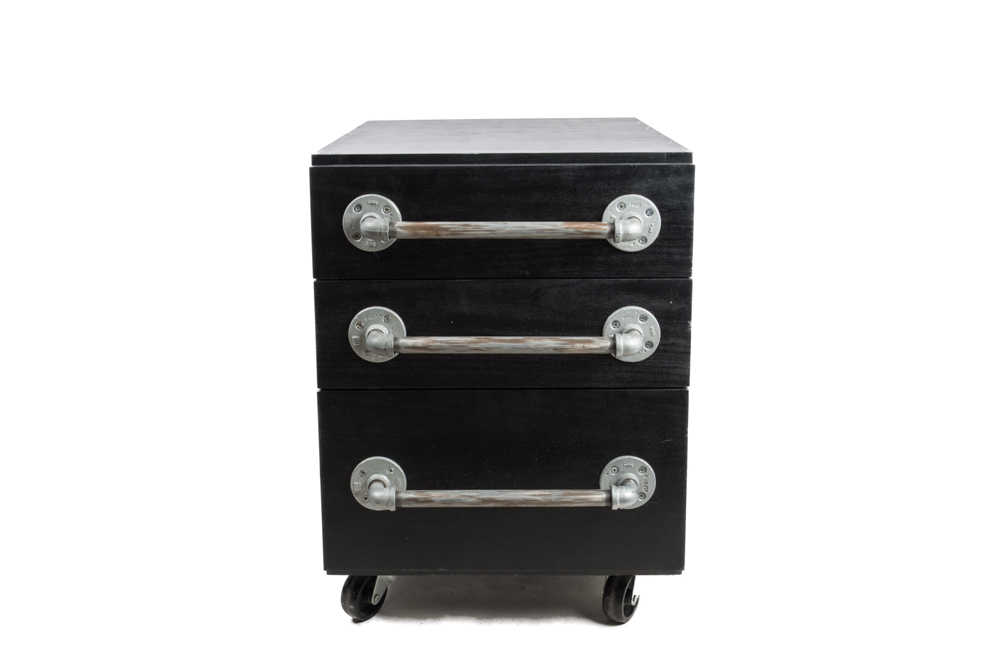 Custom Made Industrial Style Nightstand
