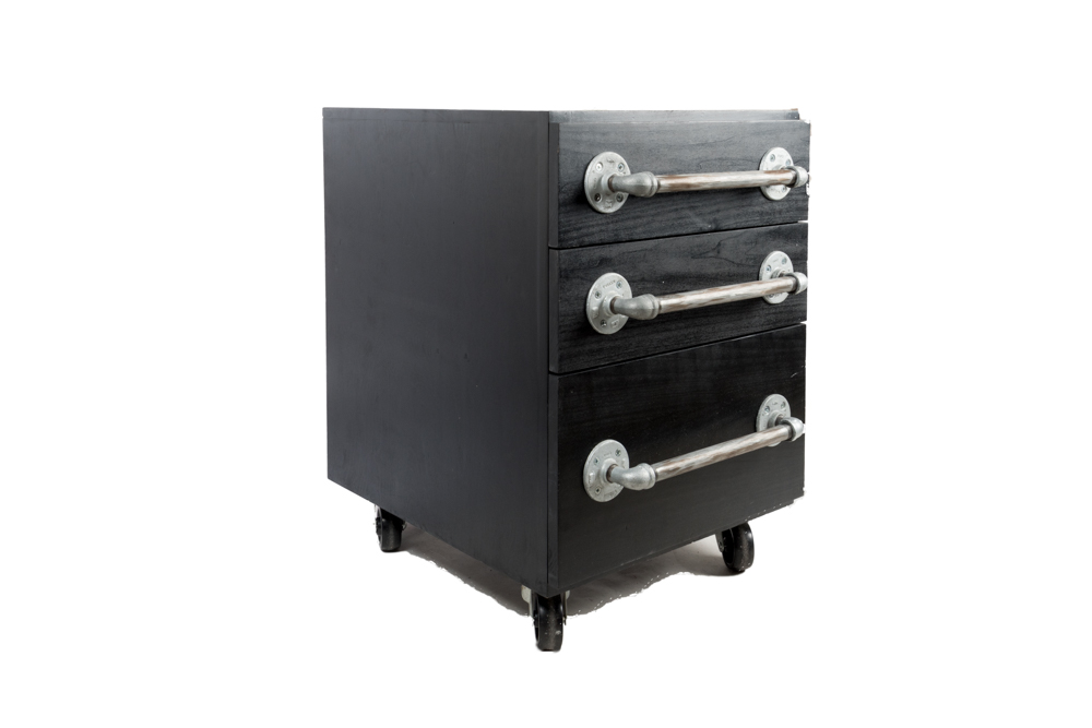 Custom Made Industrial Style Nightstand