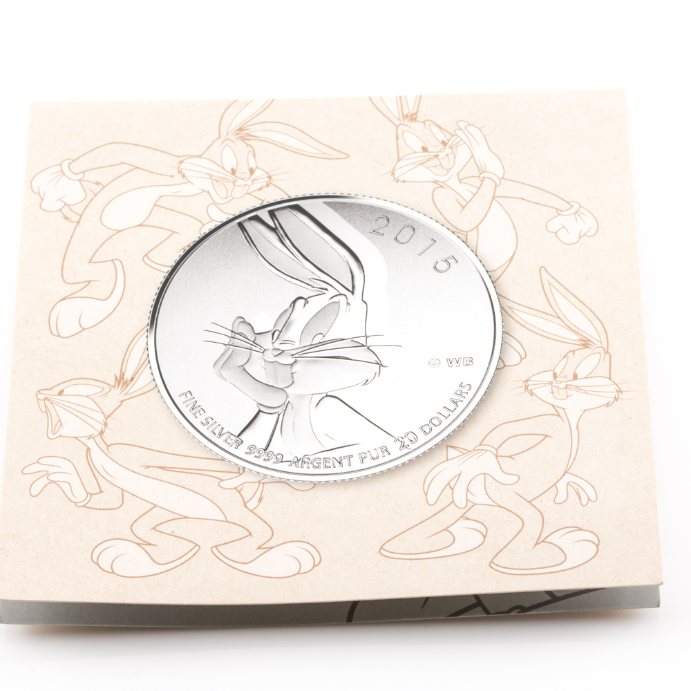 Pair of 2015 Silver Bugs Bunny $20 Coins From the Royal Canadian Mint
