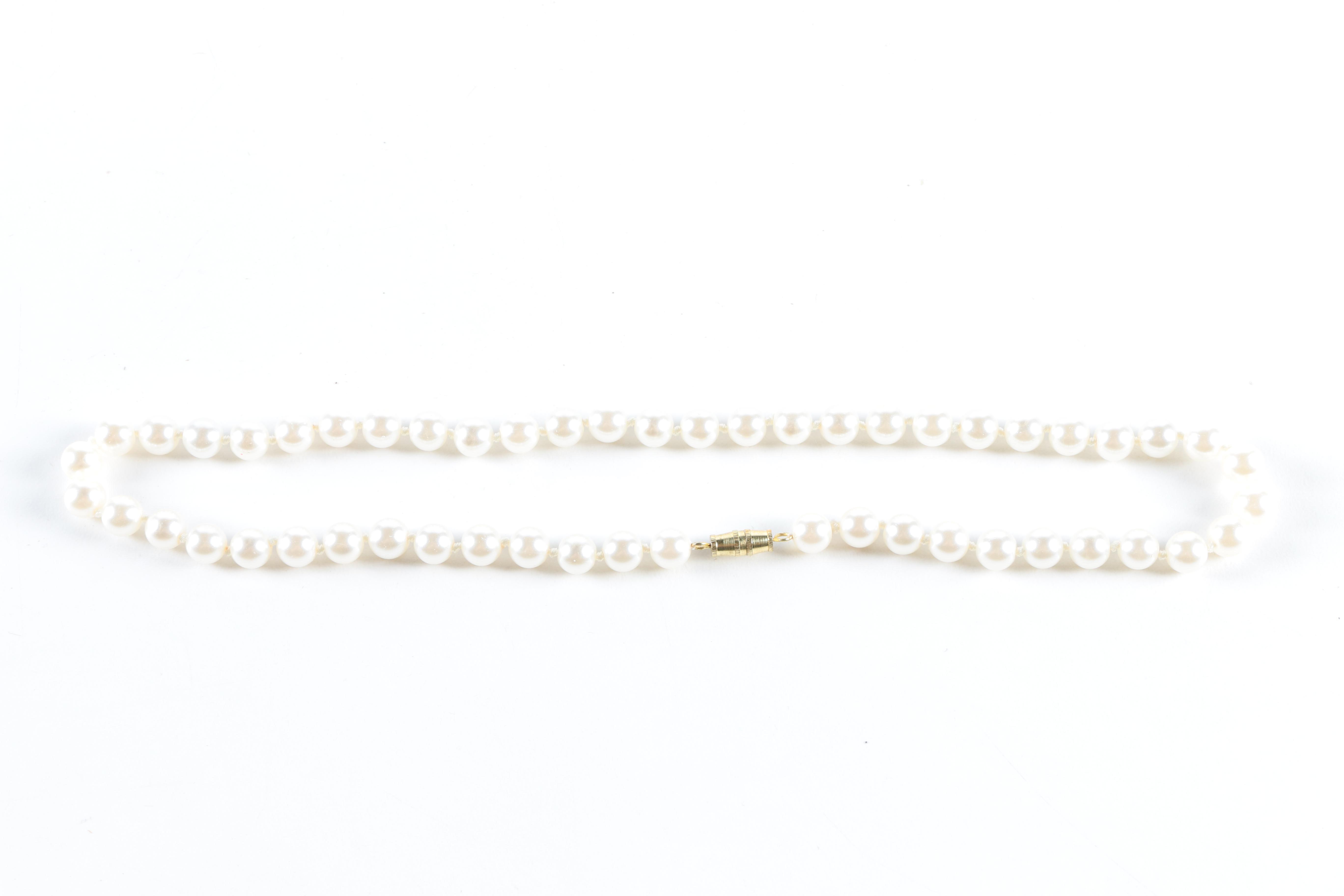 Faux Pearl and Cultured Pearl Jewelry Featuring Trifari