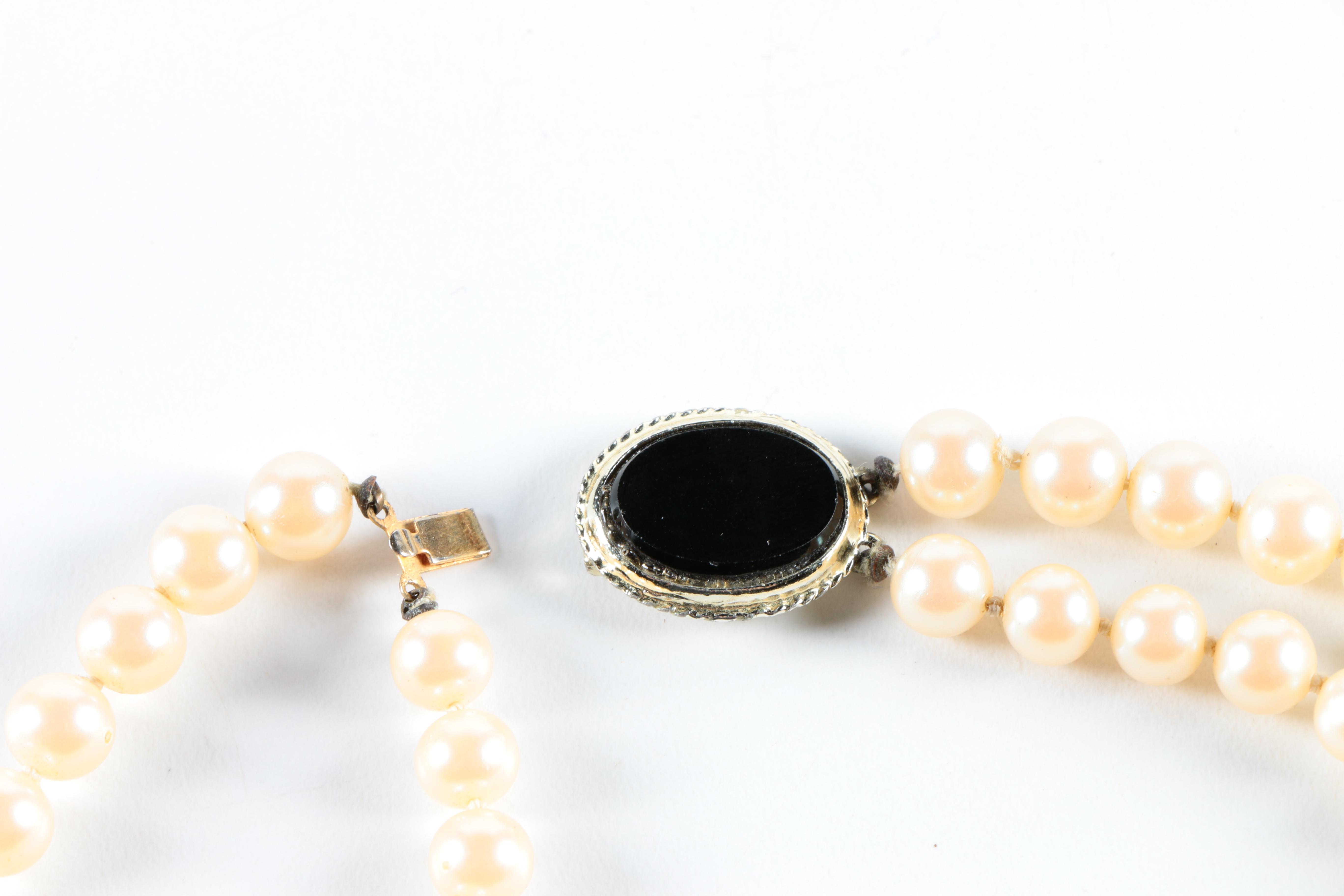 Faux Pearl and Cultured Pearl Jewelry Featuring Trifari