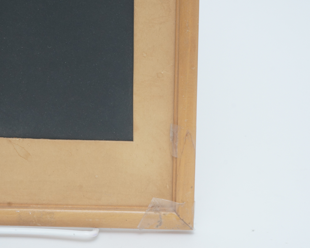 Pair of Wooden Pictures Frames with Ceramic Decorative Figures Of Artcraft Novelty