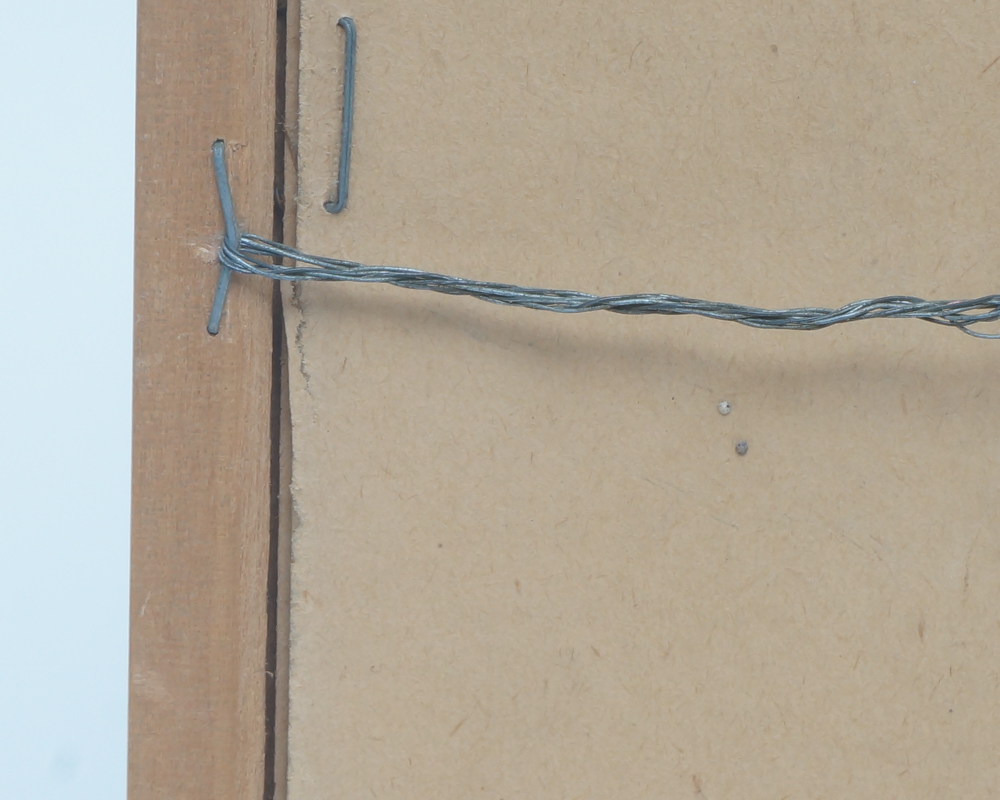 Pair of Wooden Pictures Frames with Ceramic Decorative Figures Of Artcraft Novelty