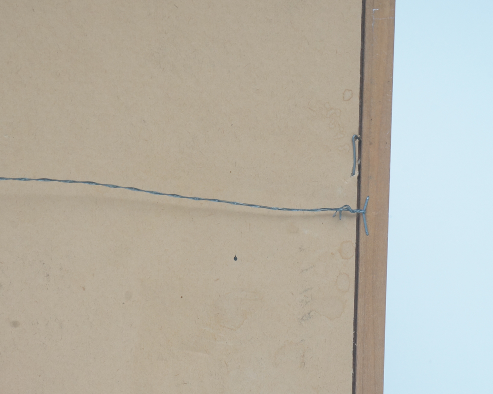 Pair of Wooden Pictures Frames with Ceramic Decorative Figures Of Artcraft Novelty