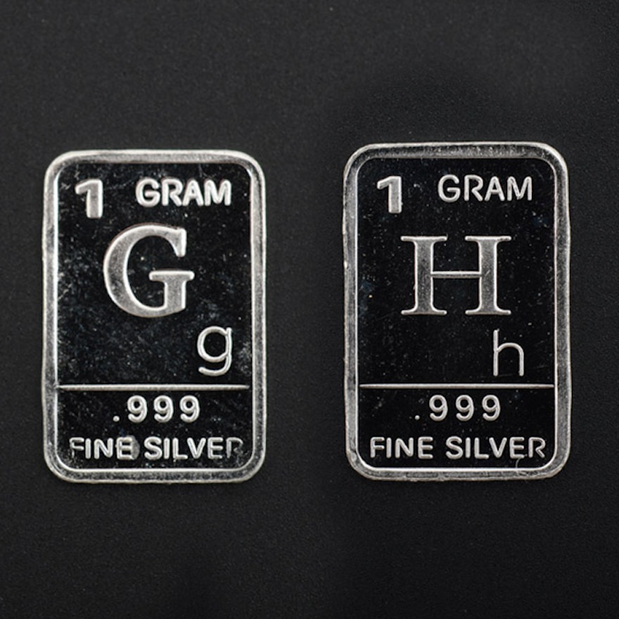 "Alphabet" Sterling Silver 1 Gram Bars