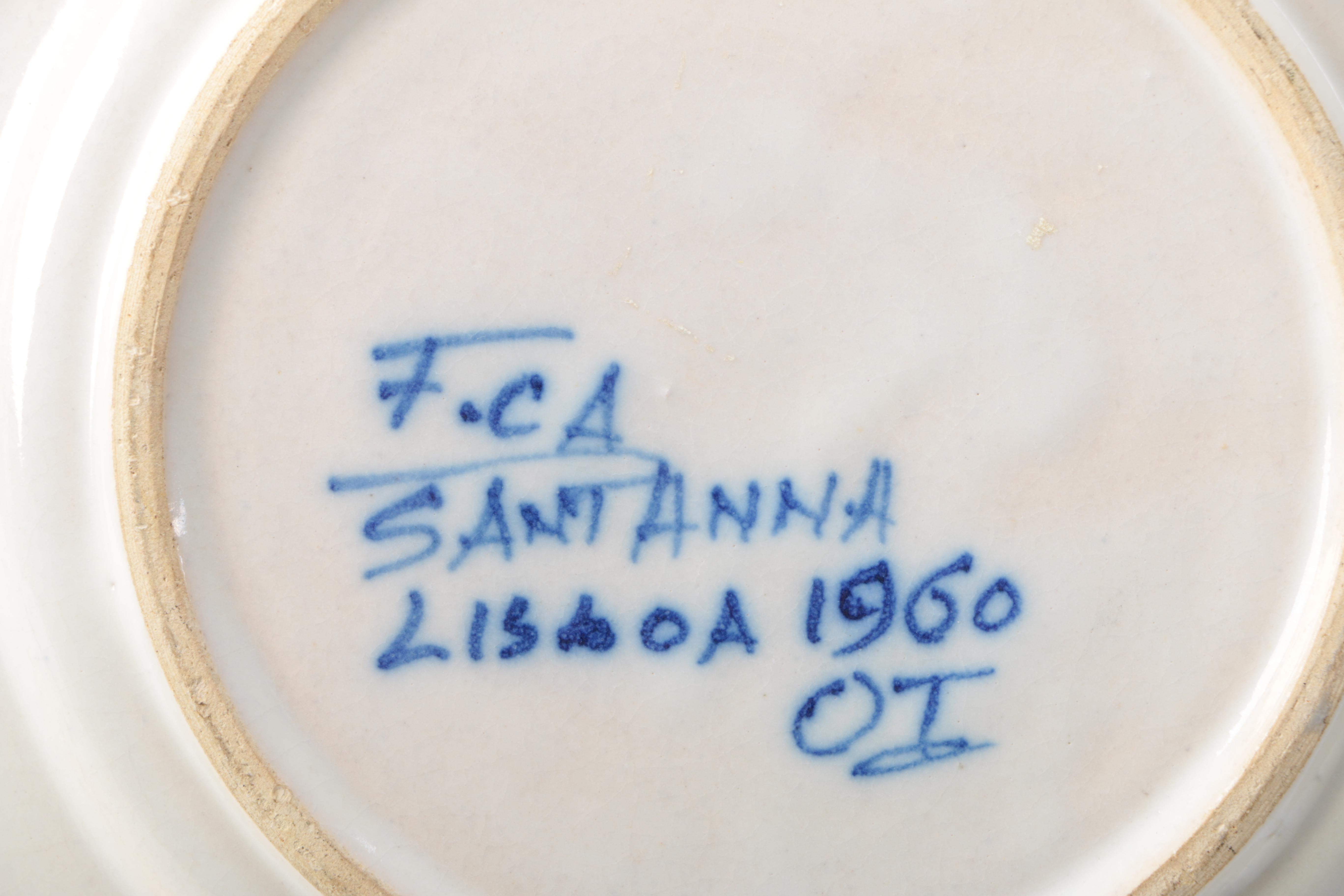 Vintage Sant' Anna Factory Ceramic Plate