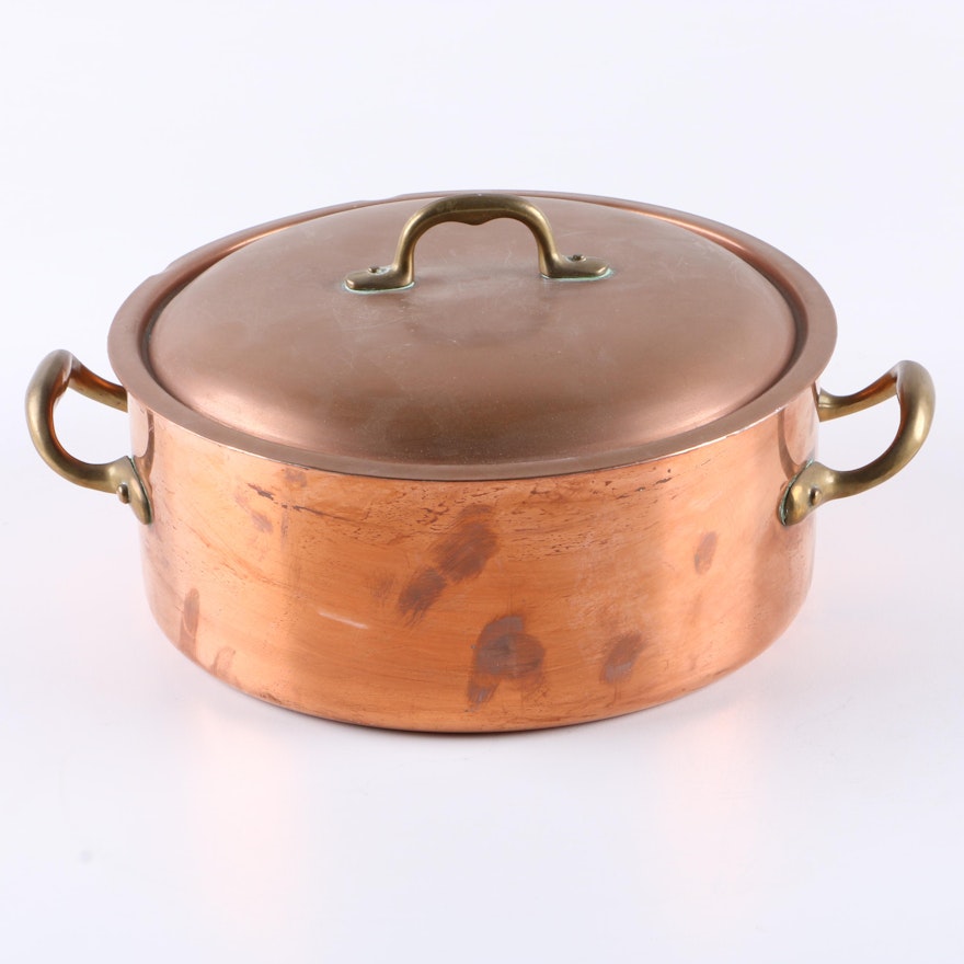 Copper Covered Kettle With Lid