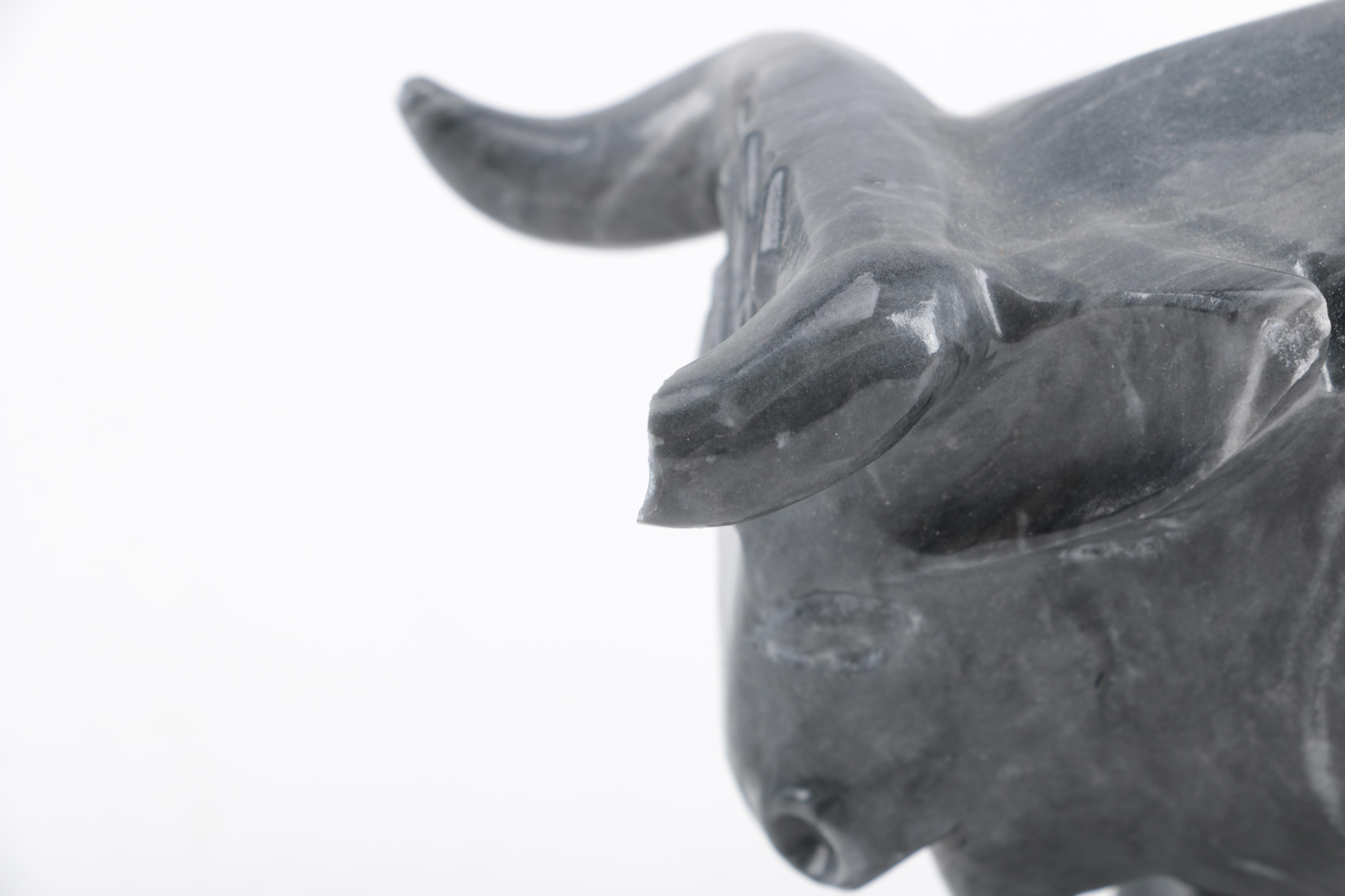 Marble Bull Figurines