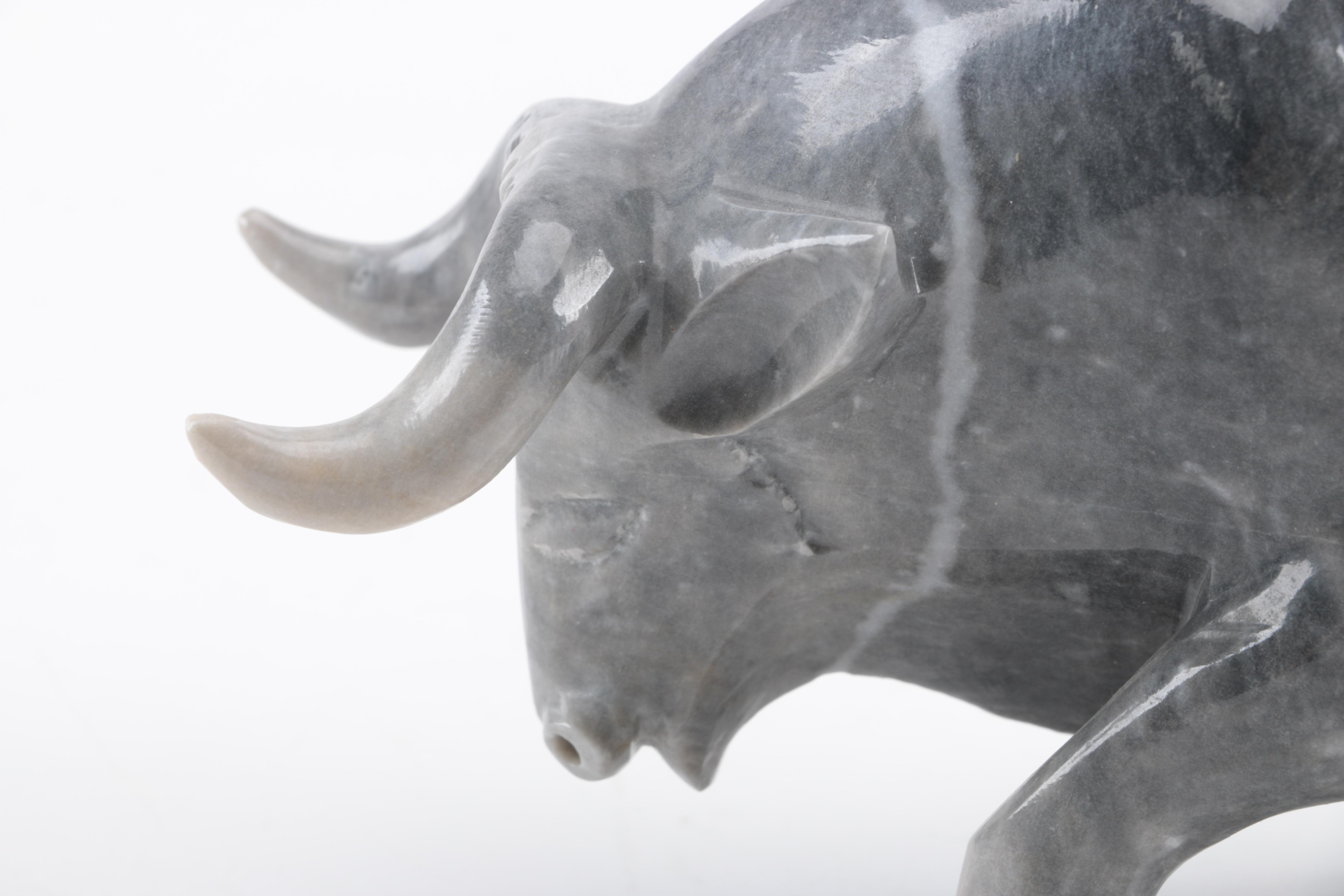 Marble Bull Figurines