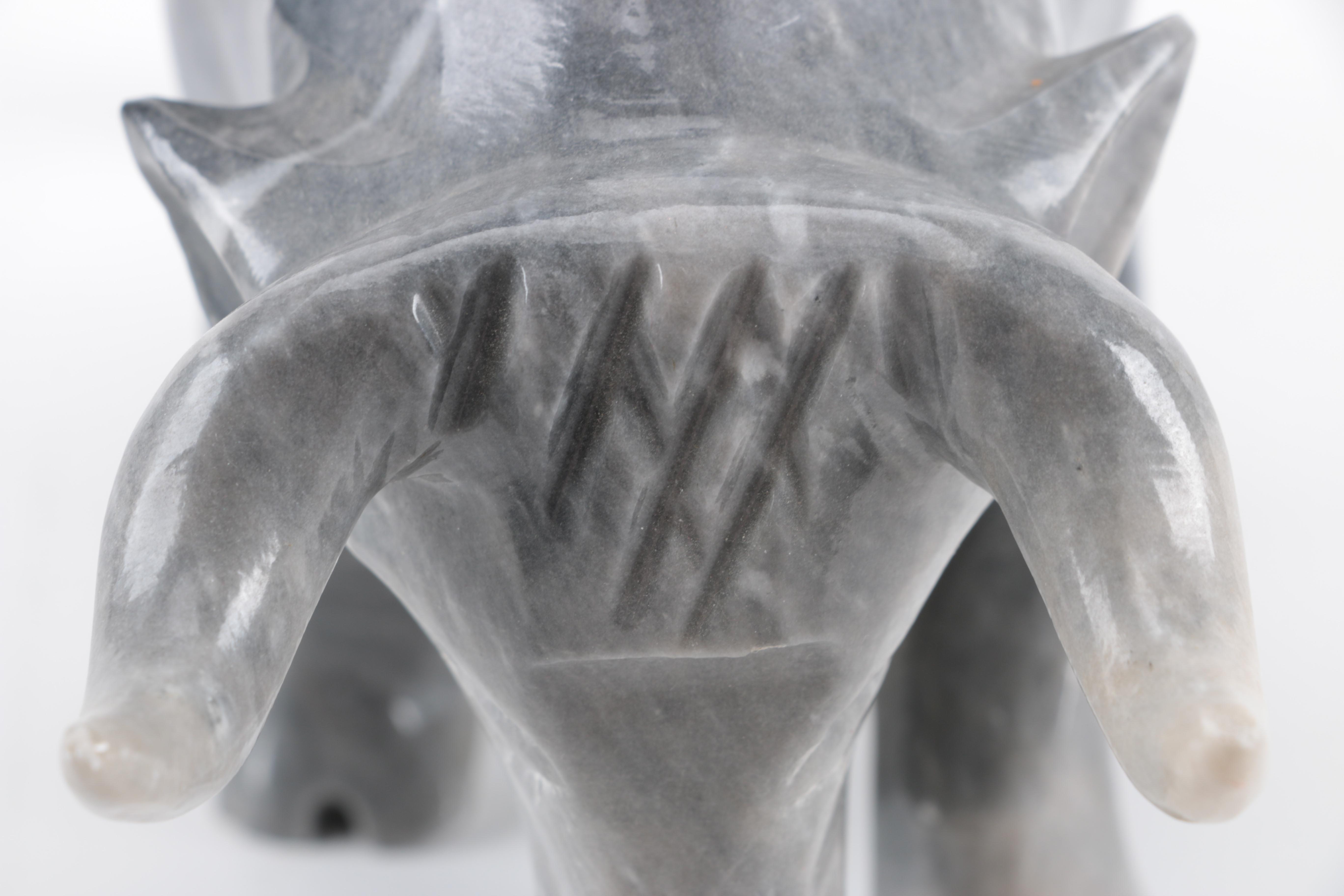 Marble Bull Figurines