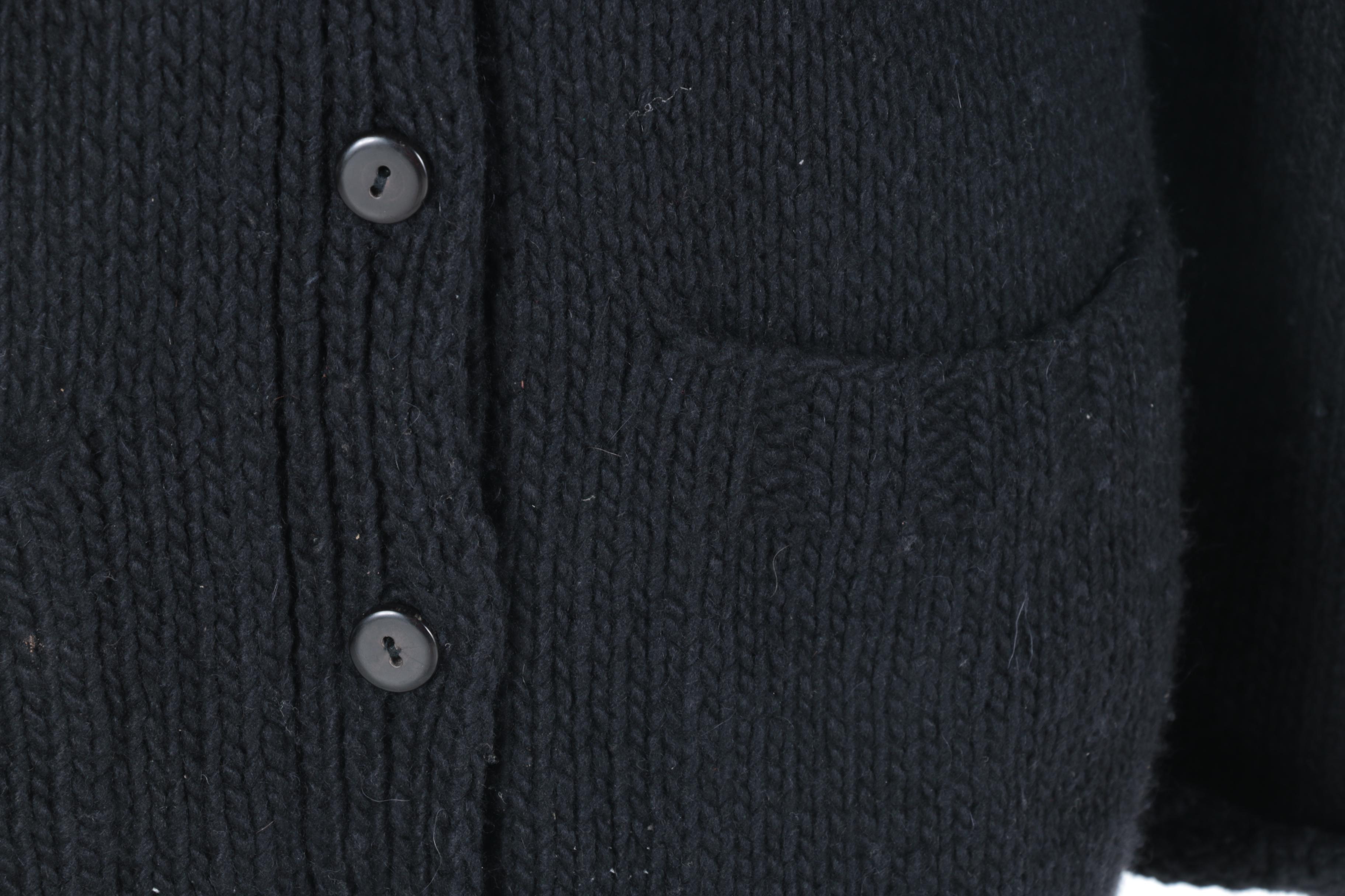 Donna Karan Black Cardigan Sweater