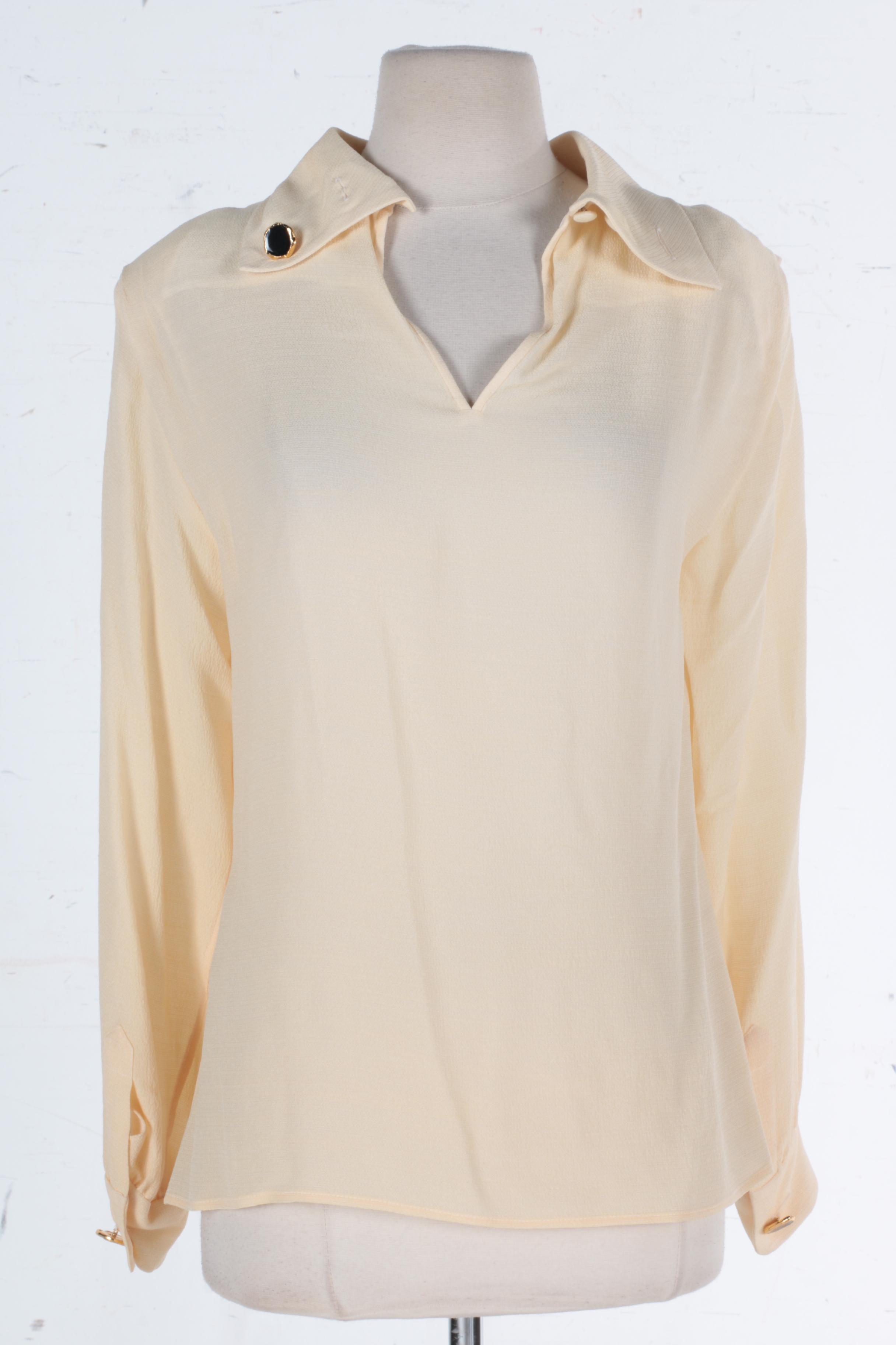 Designer Blouses Featuring Giorgio Armani and Yves Saint Laurent