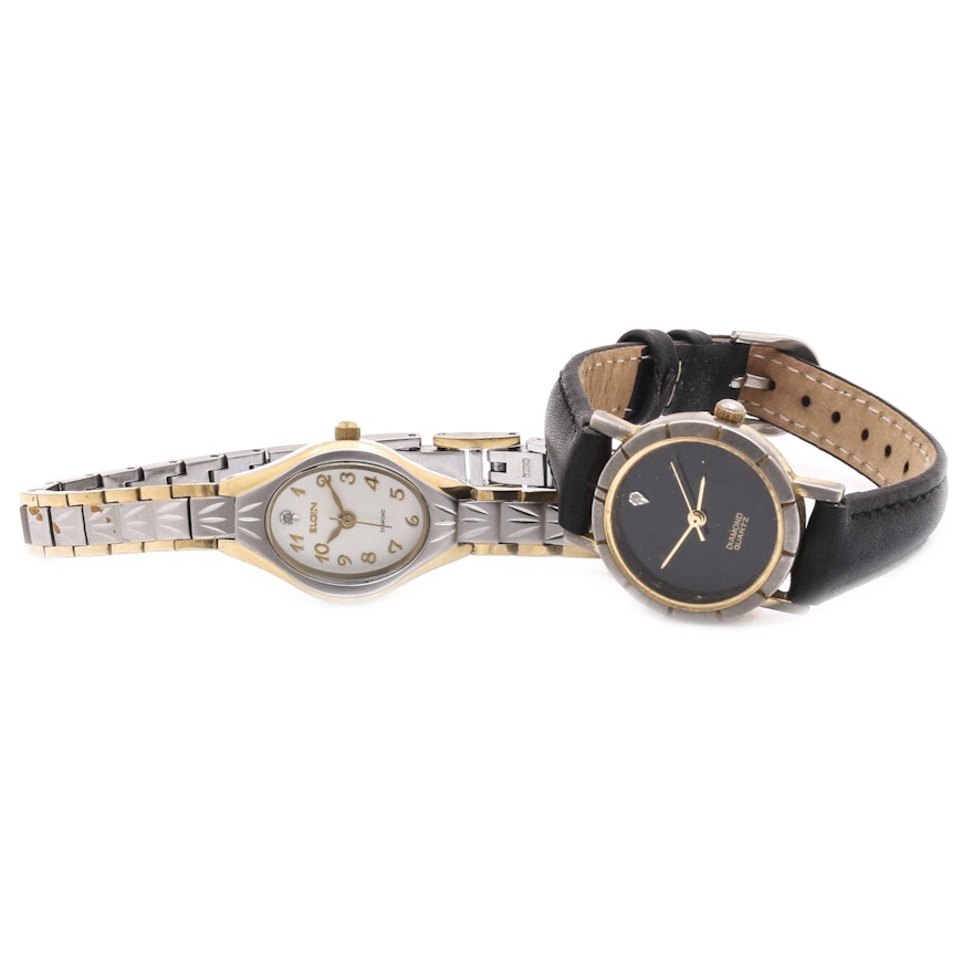 Elgin and Generation Diamond Accented Wristwatches