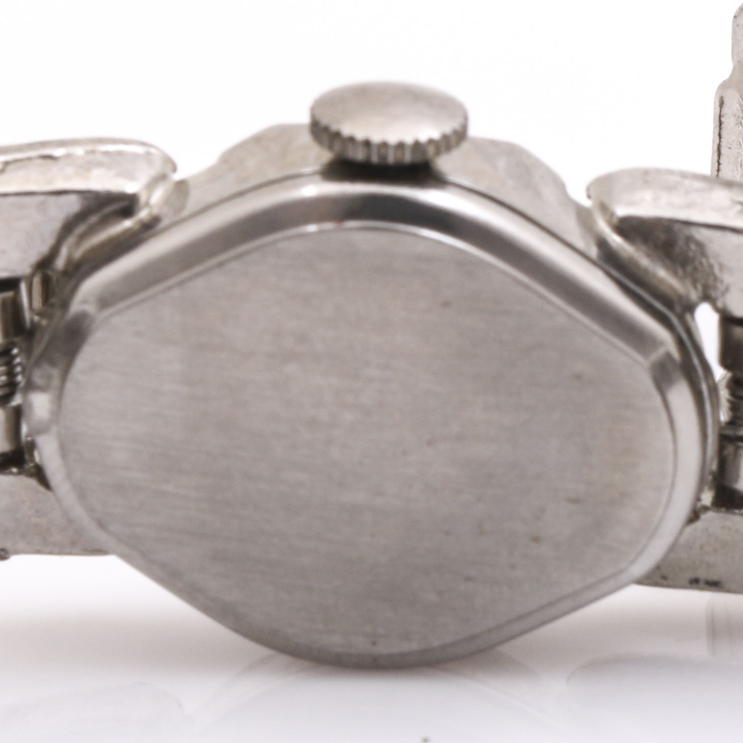 Semag Silver Tone Glass Crystal Encrusted Watch