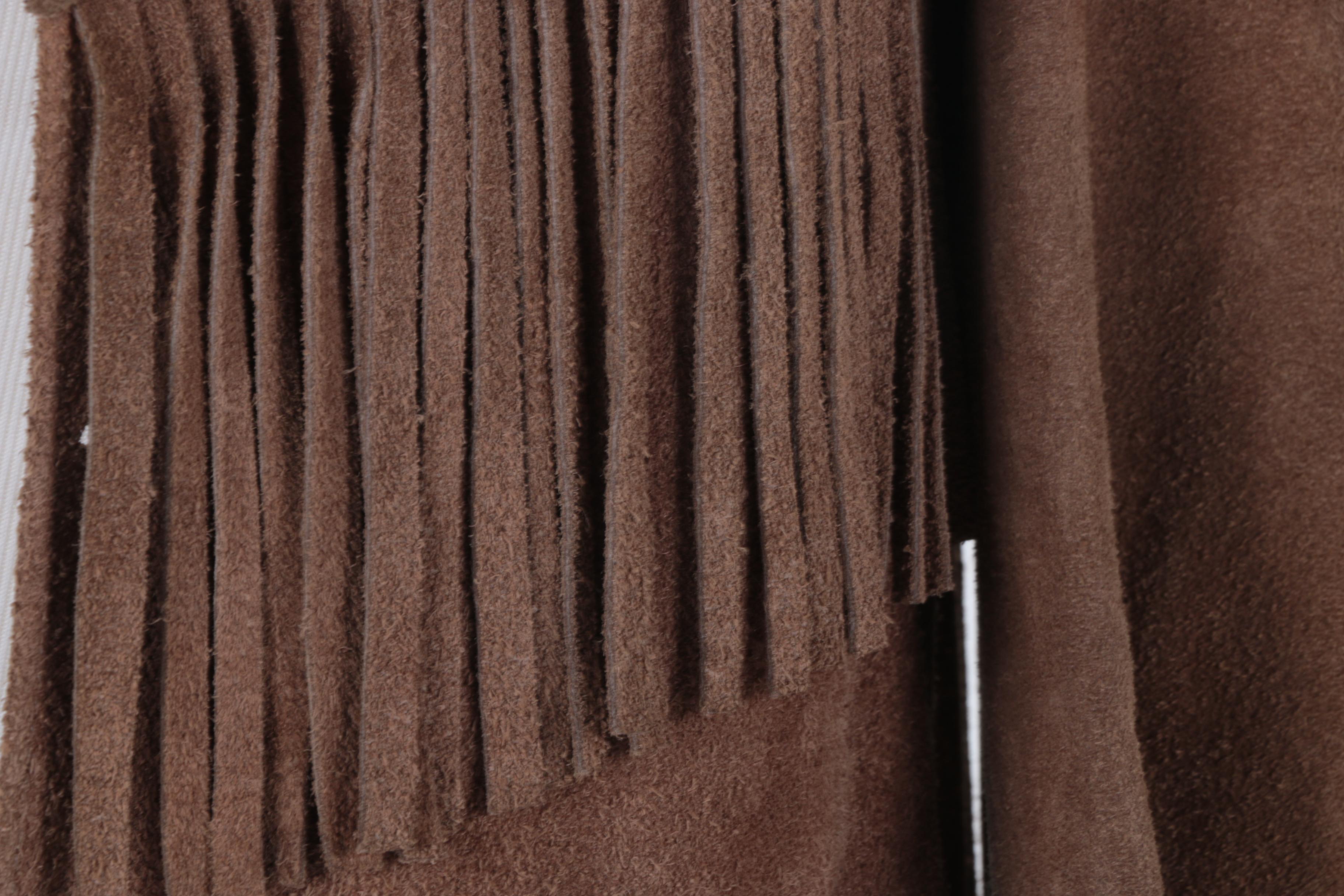 Suede Leather Fringed Jacket