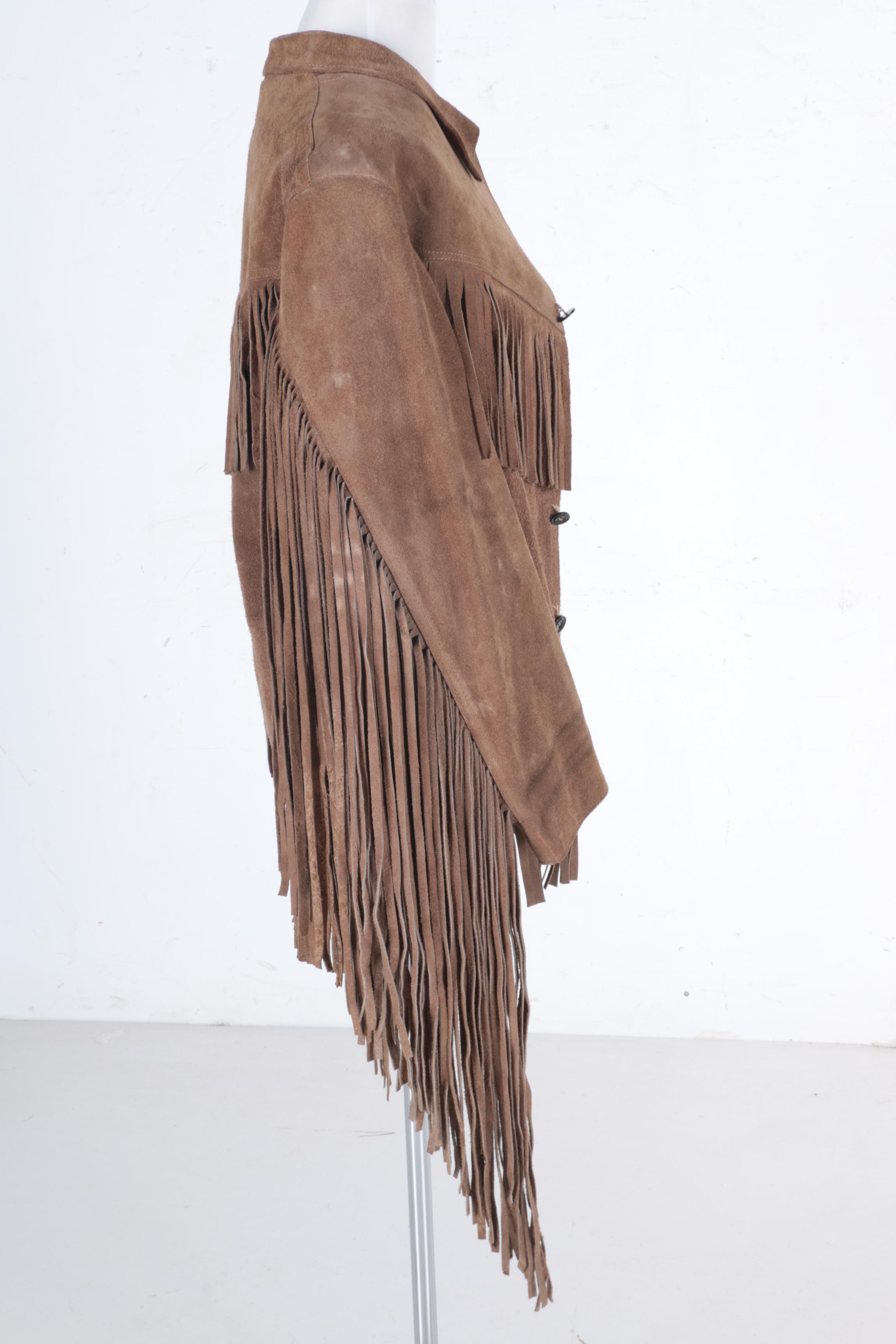 Suede Leather Fringed Jacket