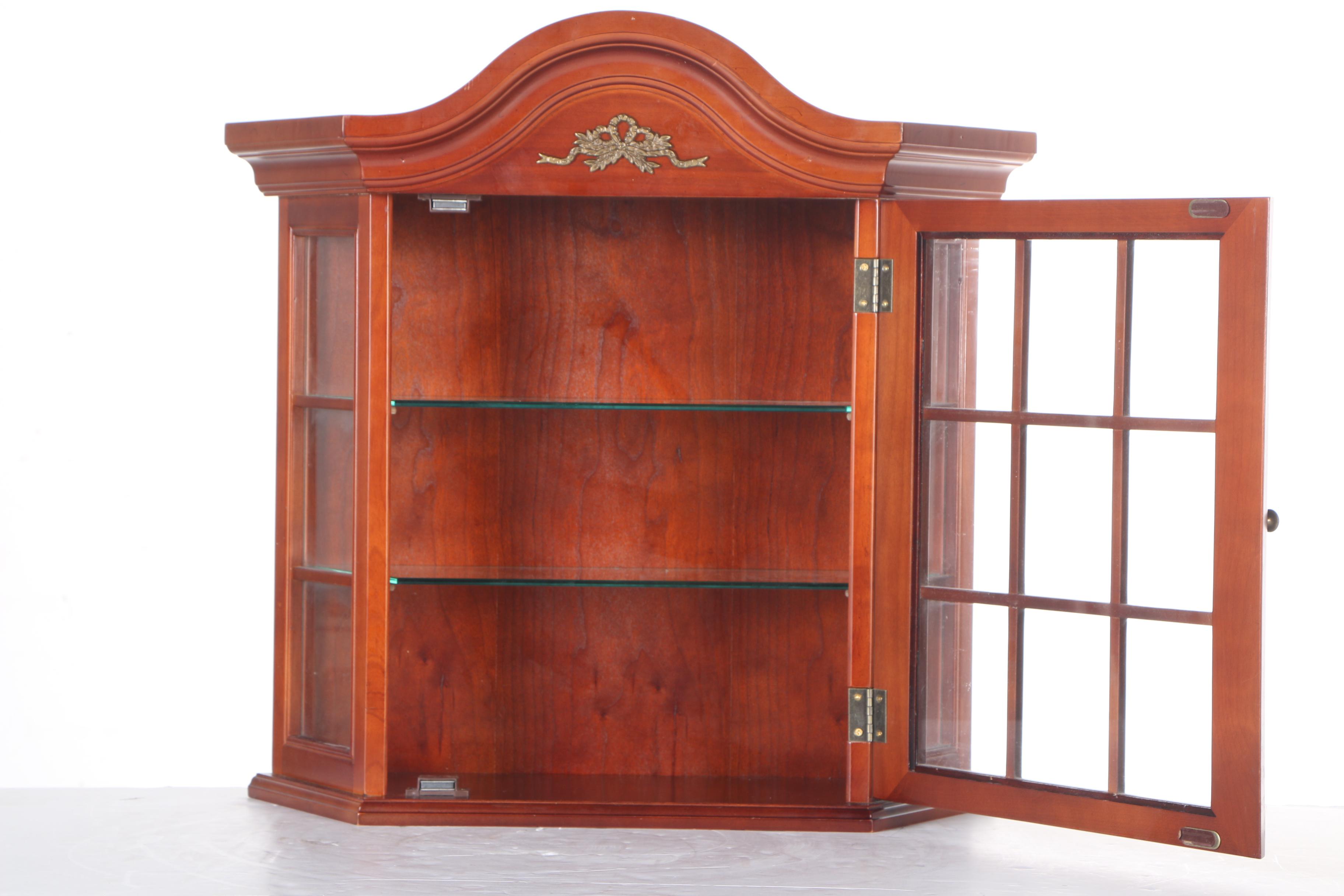 Mahogany Wall-Mounted Showcase Cabinet by The Bombay Company