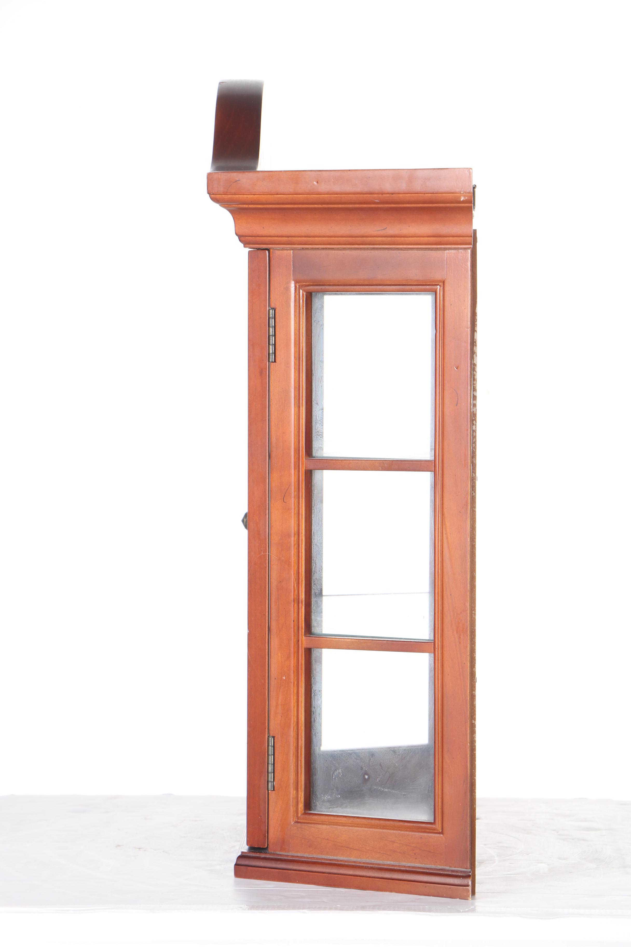 Mahogany Wall-Mounted Showcase Cabinet by The Bombay Company