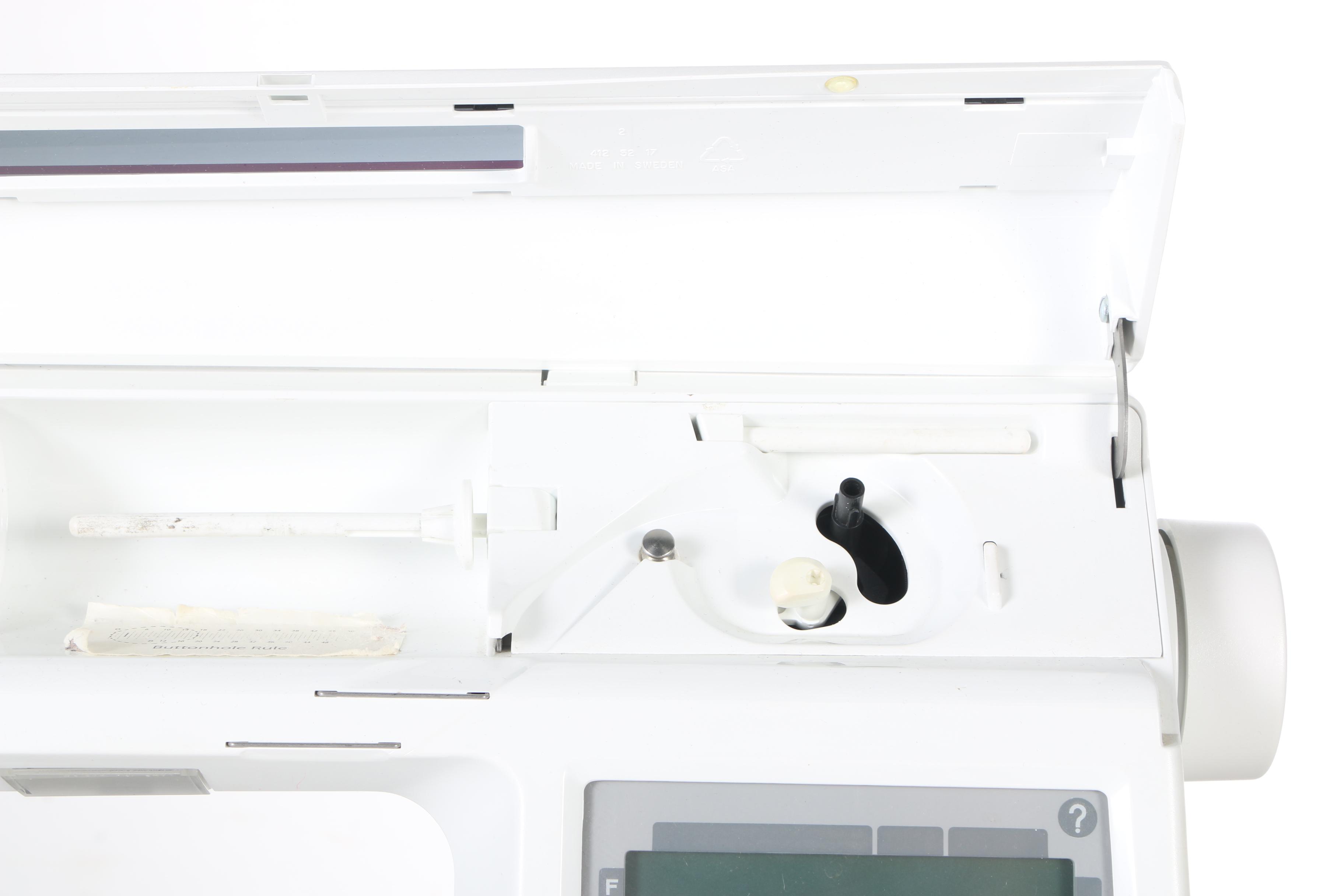 Two Husqvarna Viking Designer II Computerized Sewing Machines
