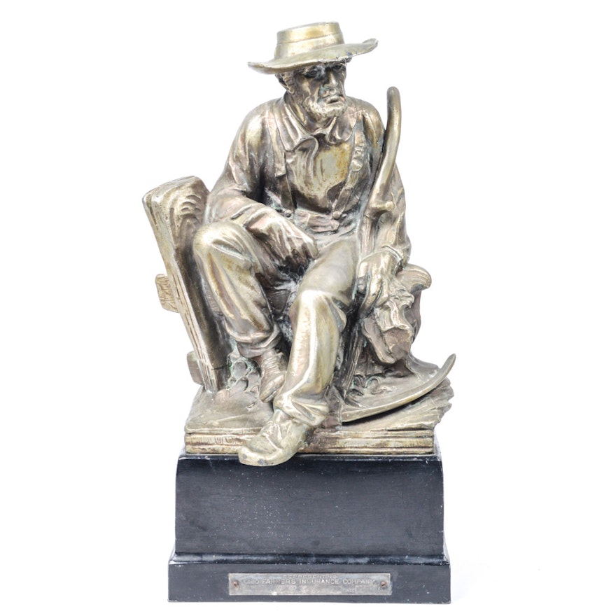 Vintage Ohio Farmers Insurance Company Honorary Award Statue