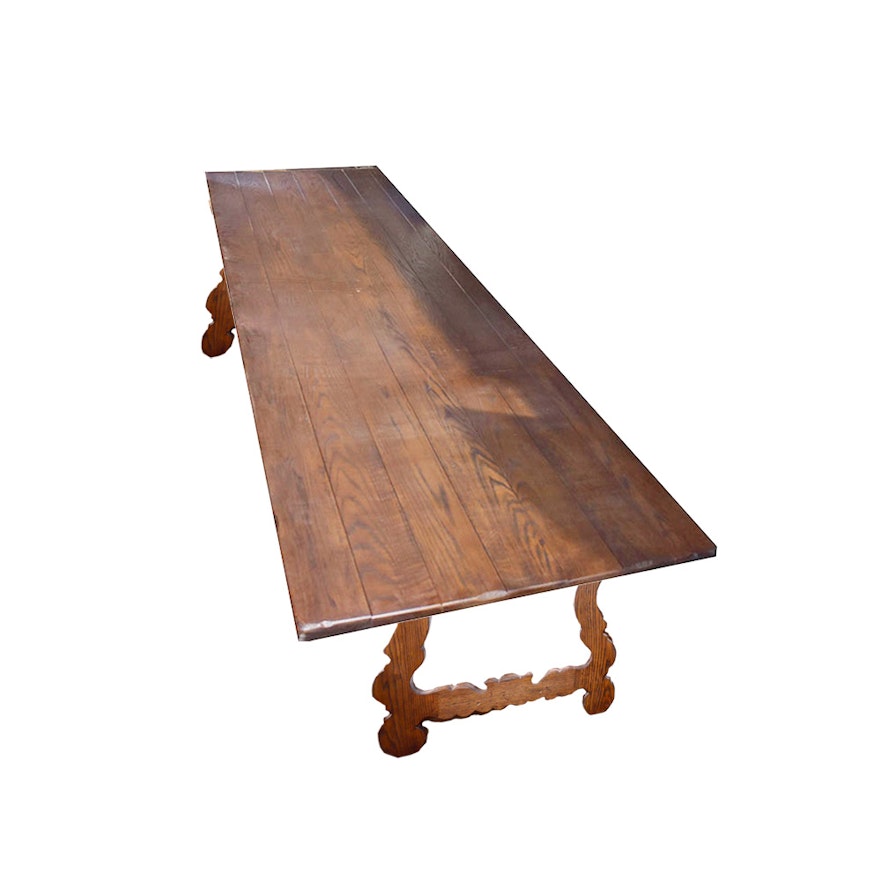 Spanish Colonial Style Oak Refectory Table