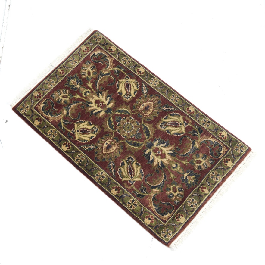 Hand-Knotted Indo-Persian Tabriz Accent Rug