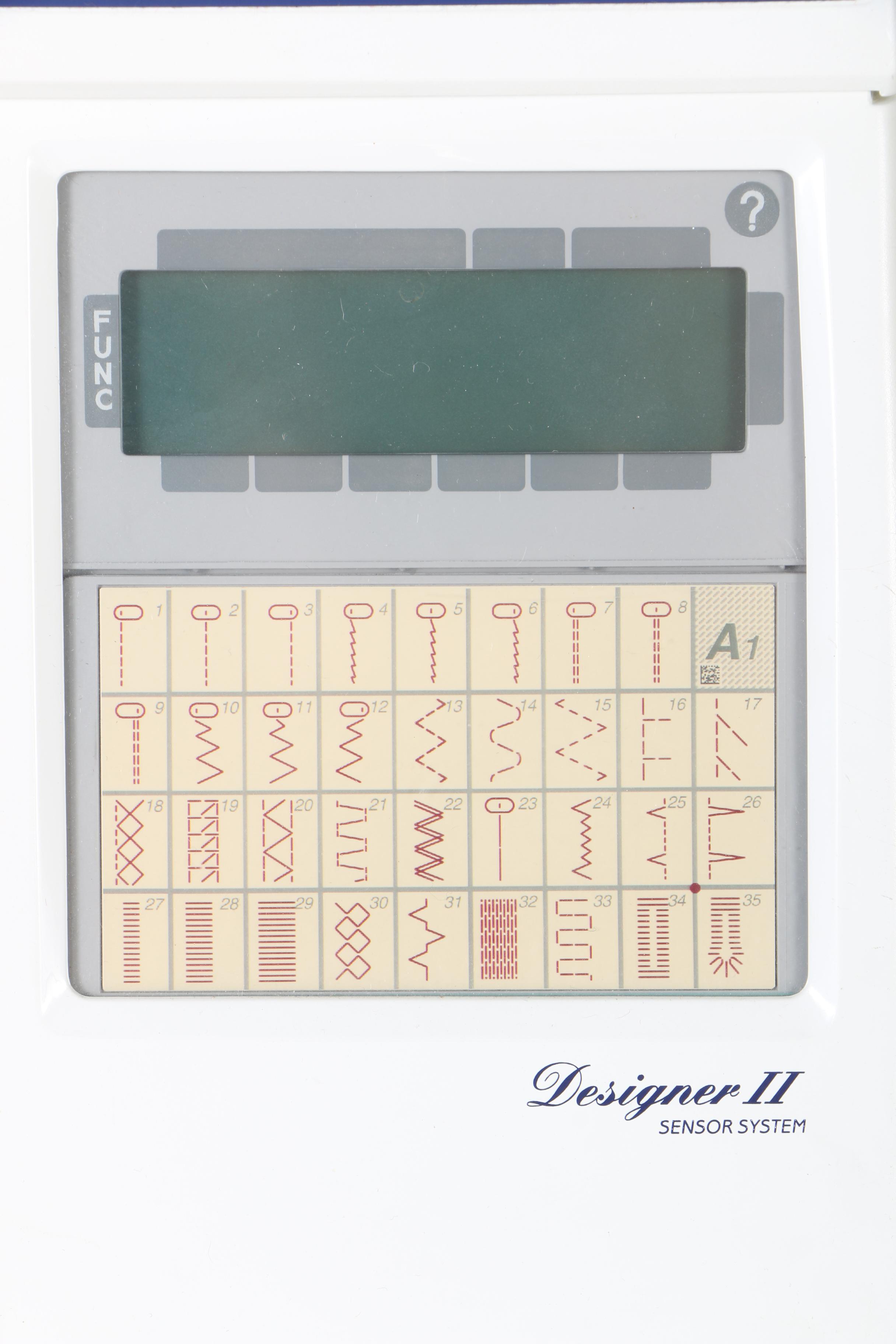 Two Husqvarna Viking Designer II Computerized Sewing Machines