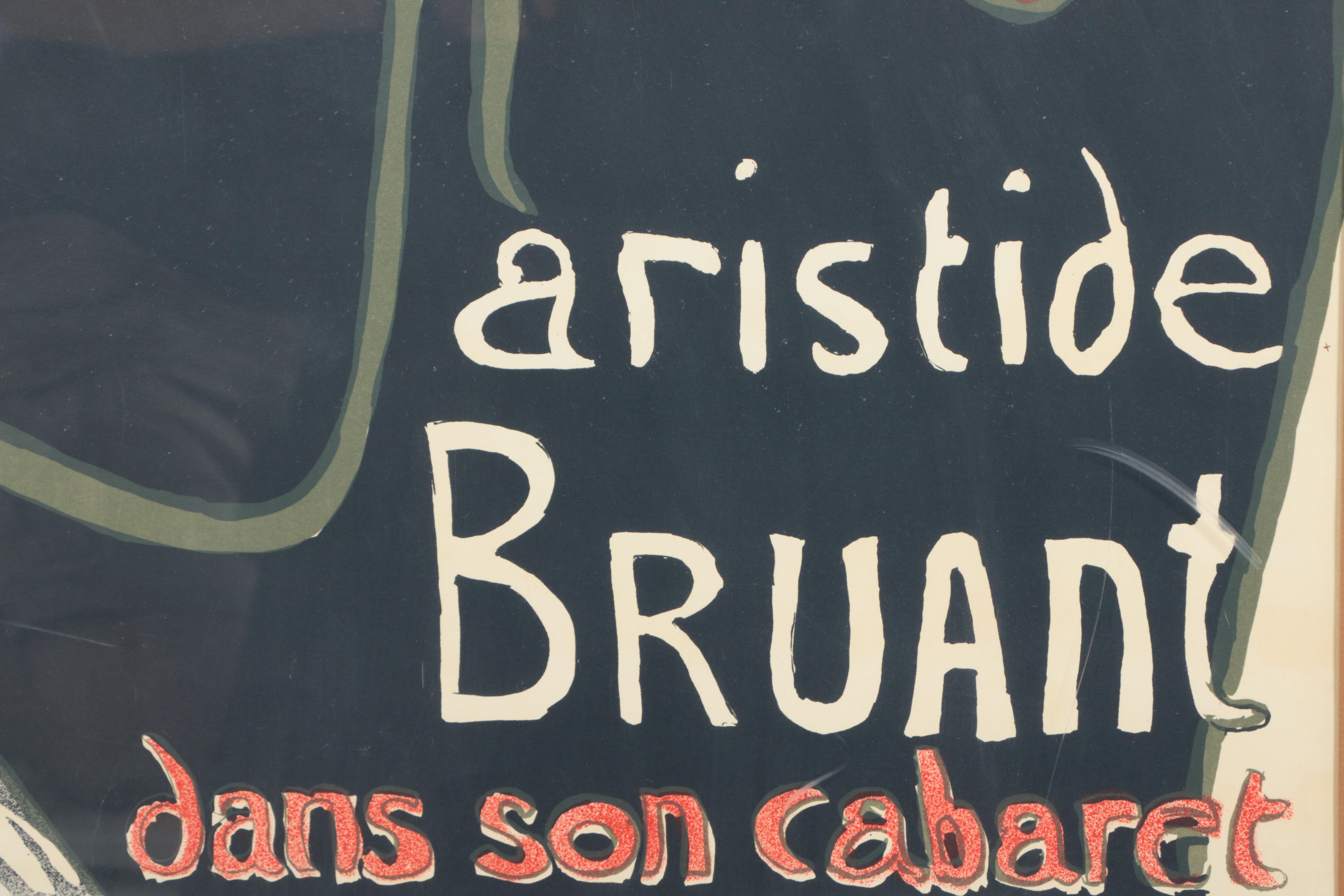 Museum Print of Henri de Toulouse-Lautrec Lithograph on Paper "Aristide Bruant Dans son Cabaret"