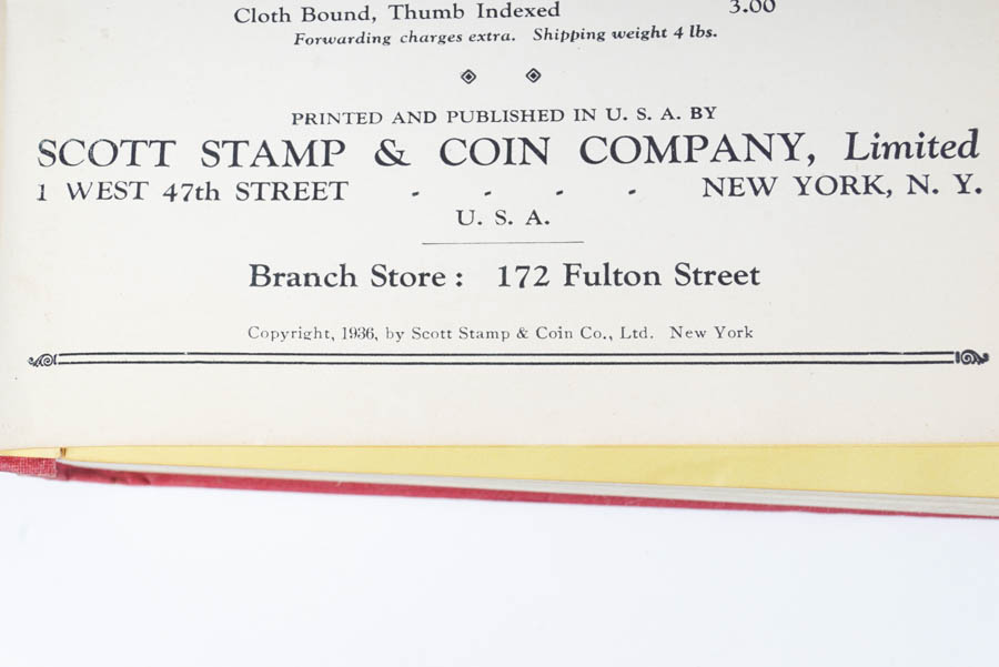 Antique Dictionary and Vintage Stamp Collector's Catalog