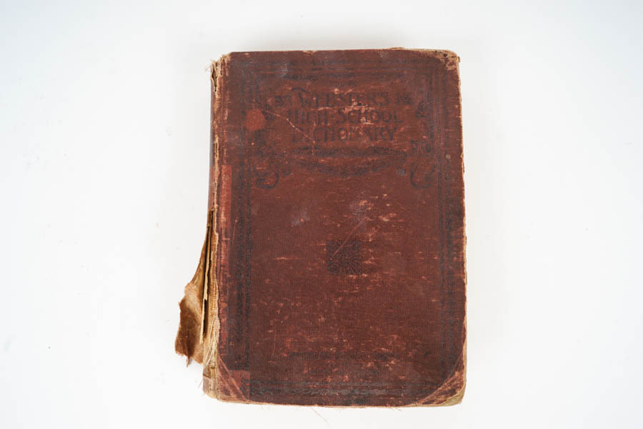 Antique Dictionary and Vintage Stamp Collector's Catalog