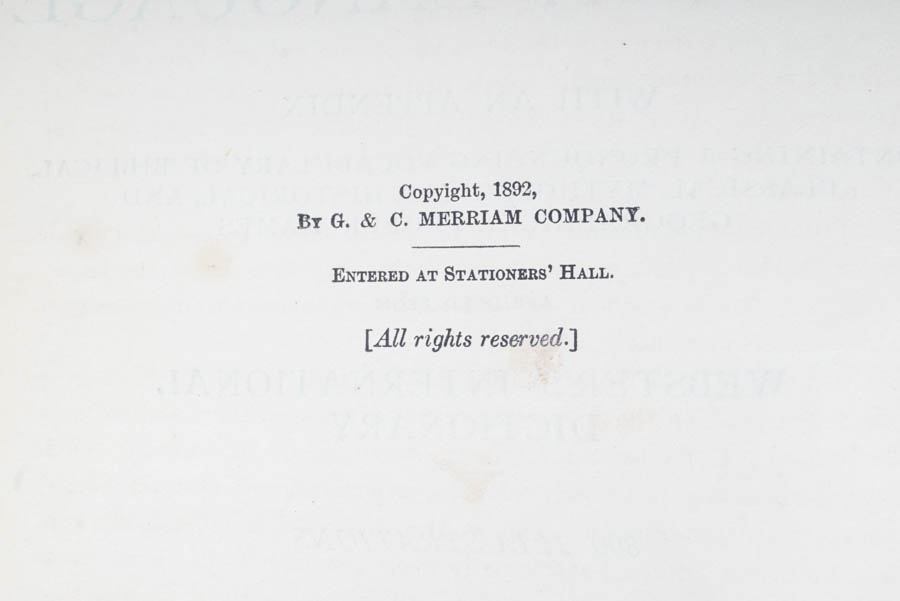 Antique Dictionary and Vintage Stamp Collector's Catalog