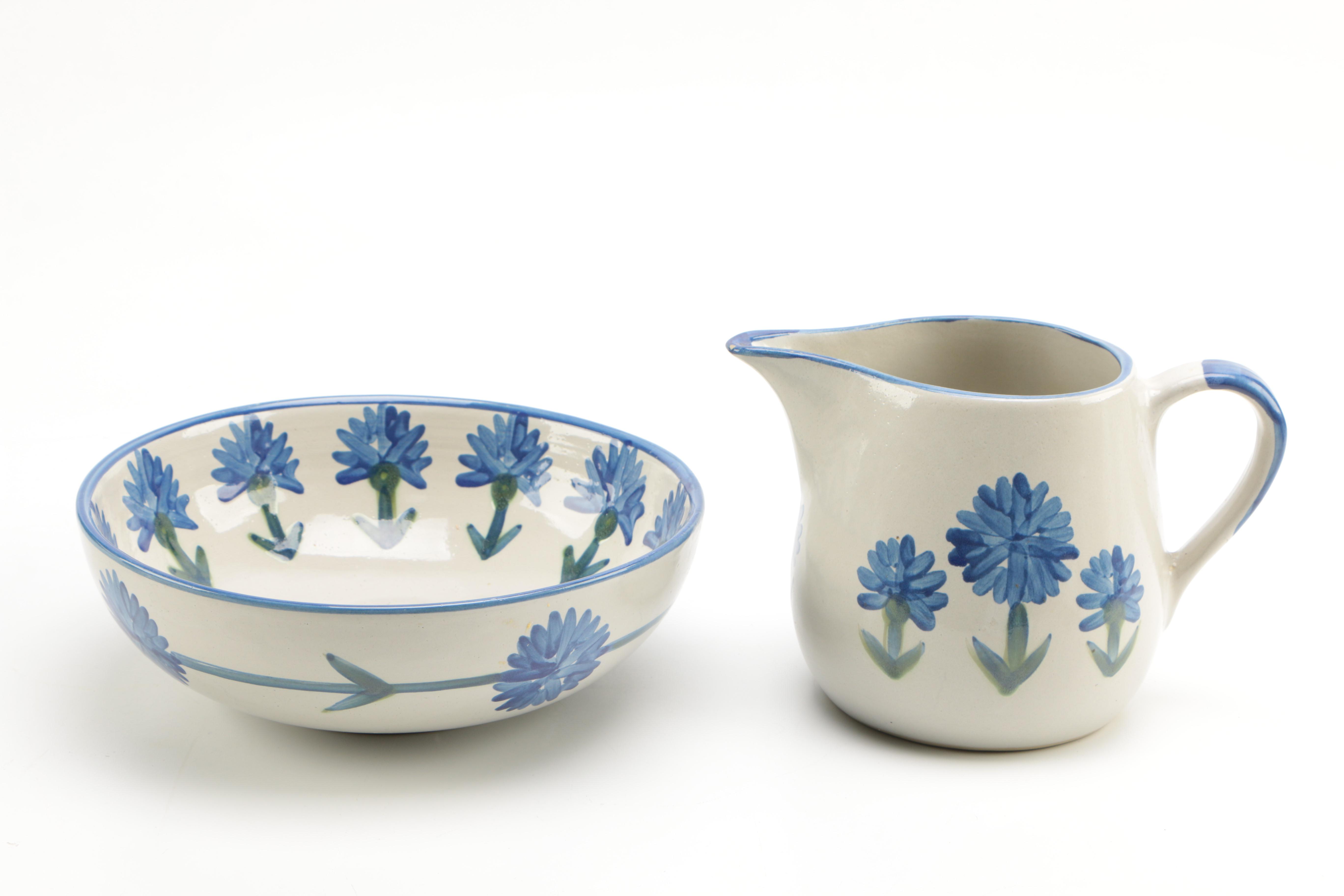 Louisville Stoneware "Bachelor Button" Tableware