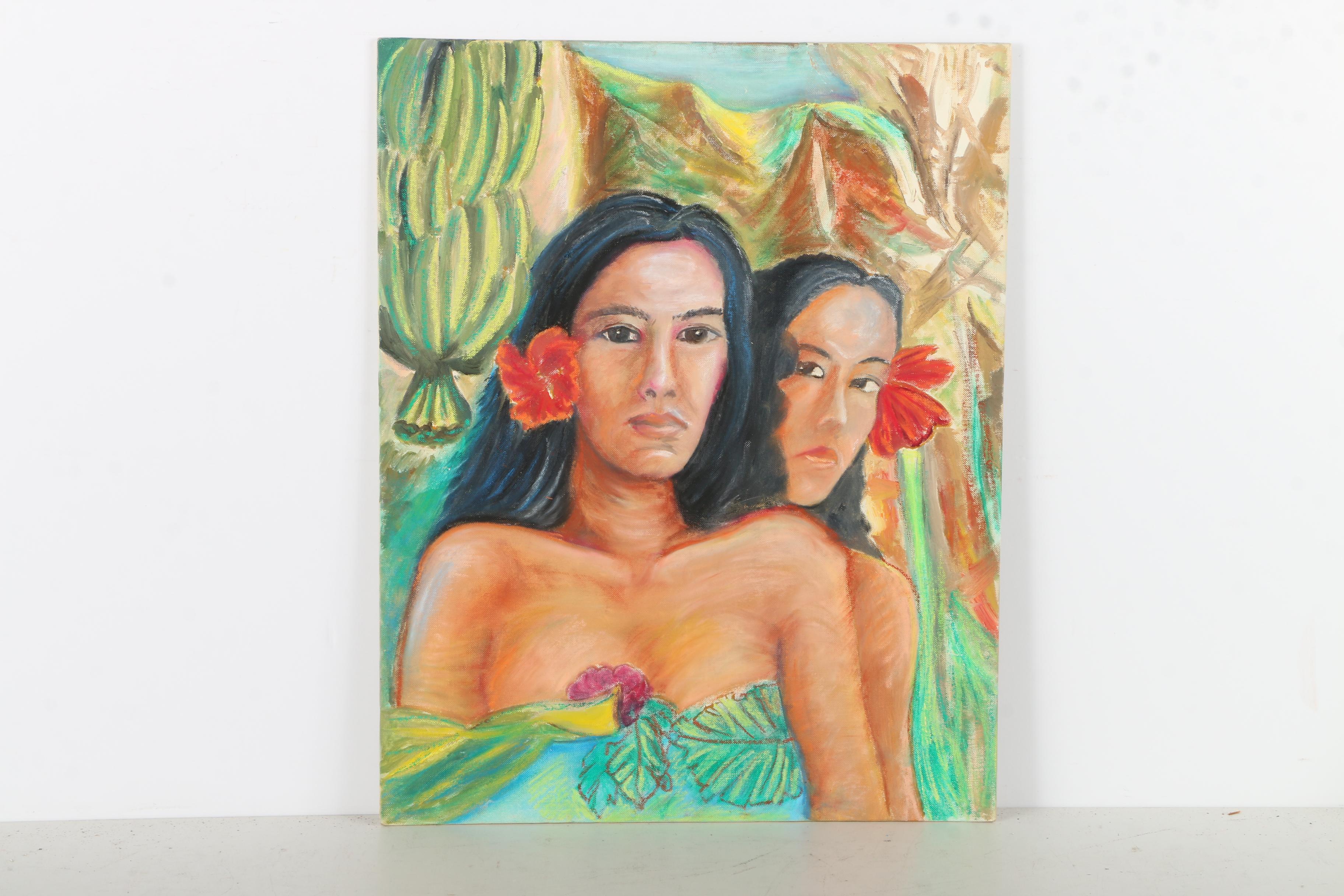 Assortment of Three Paintings on Canvas Board