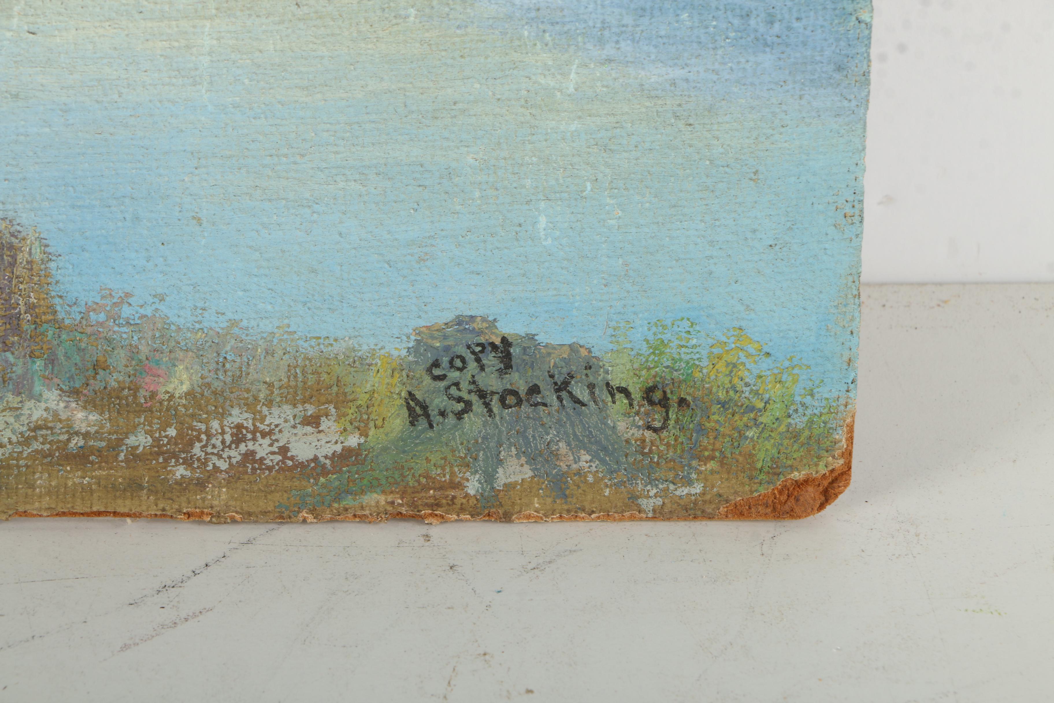 Assortment of Three Paintings on Canvas Board