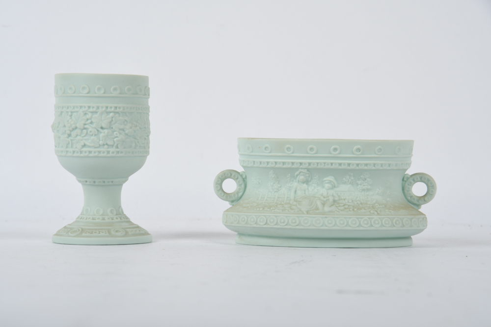 Lladró Light Green Bisque Vessels