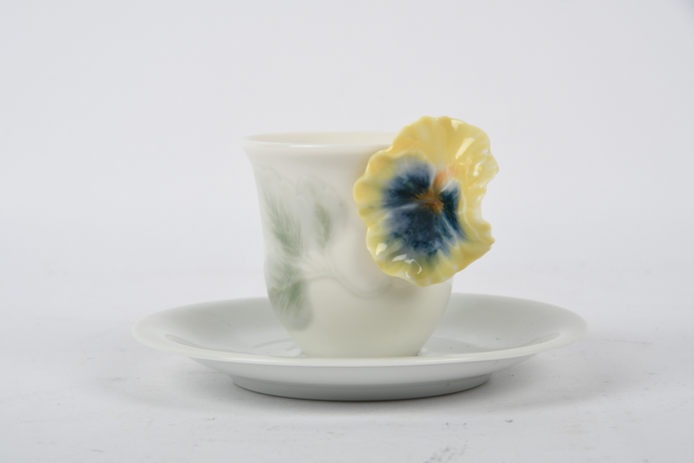 Lladró Cup, Saucer and Trinket Dish