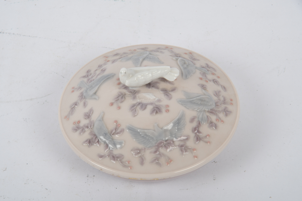 Lladró Cup, Saucer and Trinket Dish