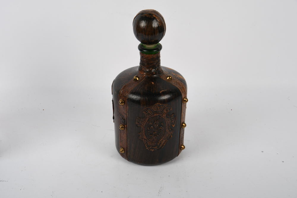 Leather-Bound Italian Decanters