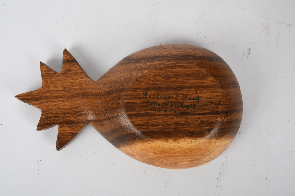 Wooden Pineapple Bowl Set