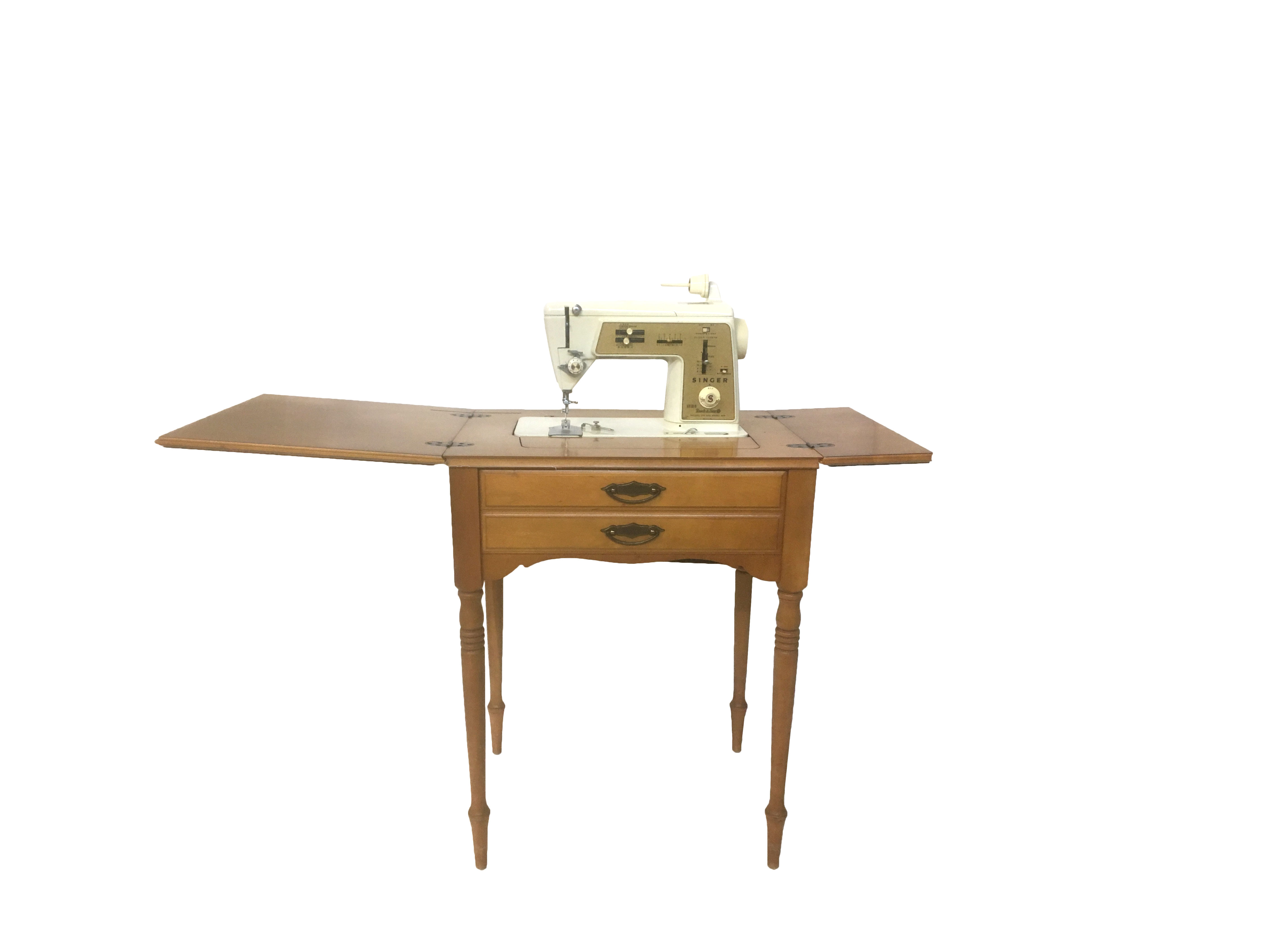 Singer Sewing Machine and Table